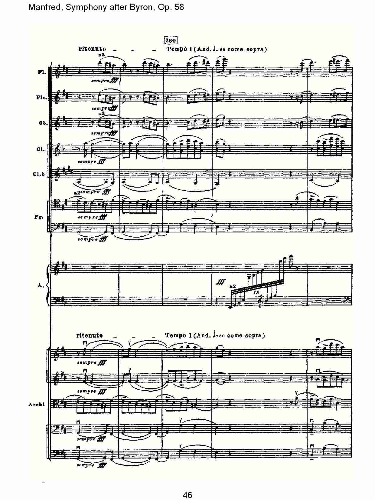 Manfred, Symphony after Byron, Op.58第一乐章（十）总谱（图1）
