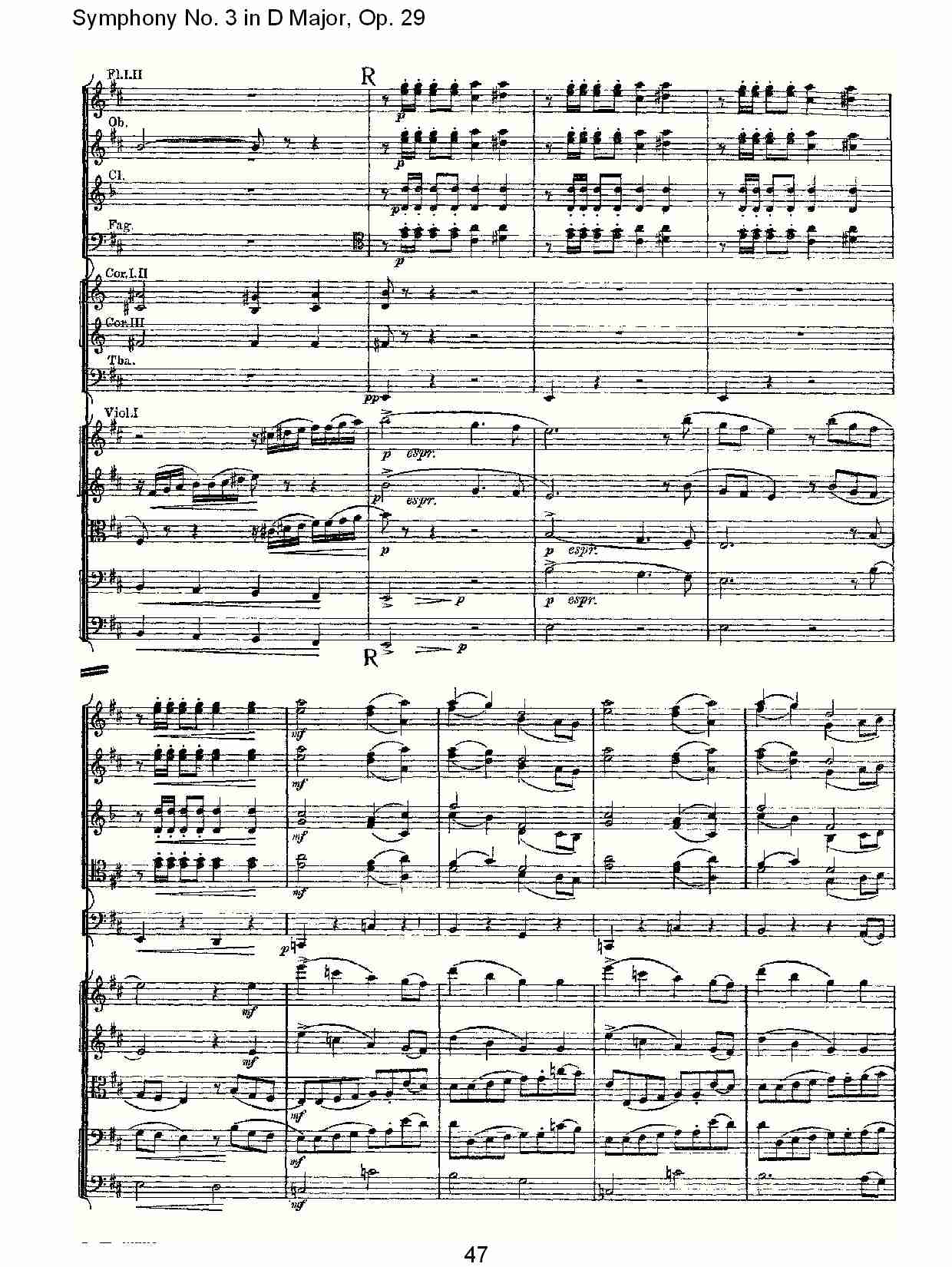 D大调第三交响曲,  Op.29 第一乐章（十）总谱（图2）