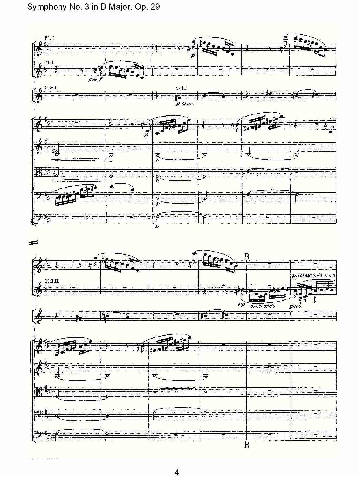 D大调第三交响曲,  Op.29 第四乐章（一）总谱（图4）