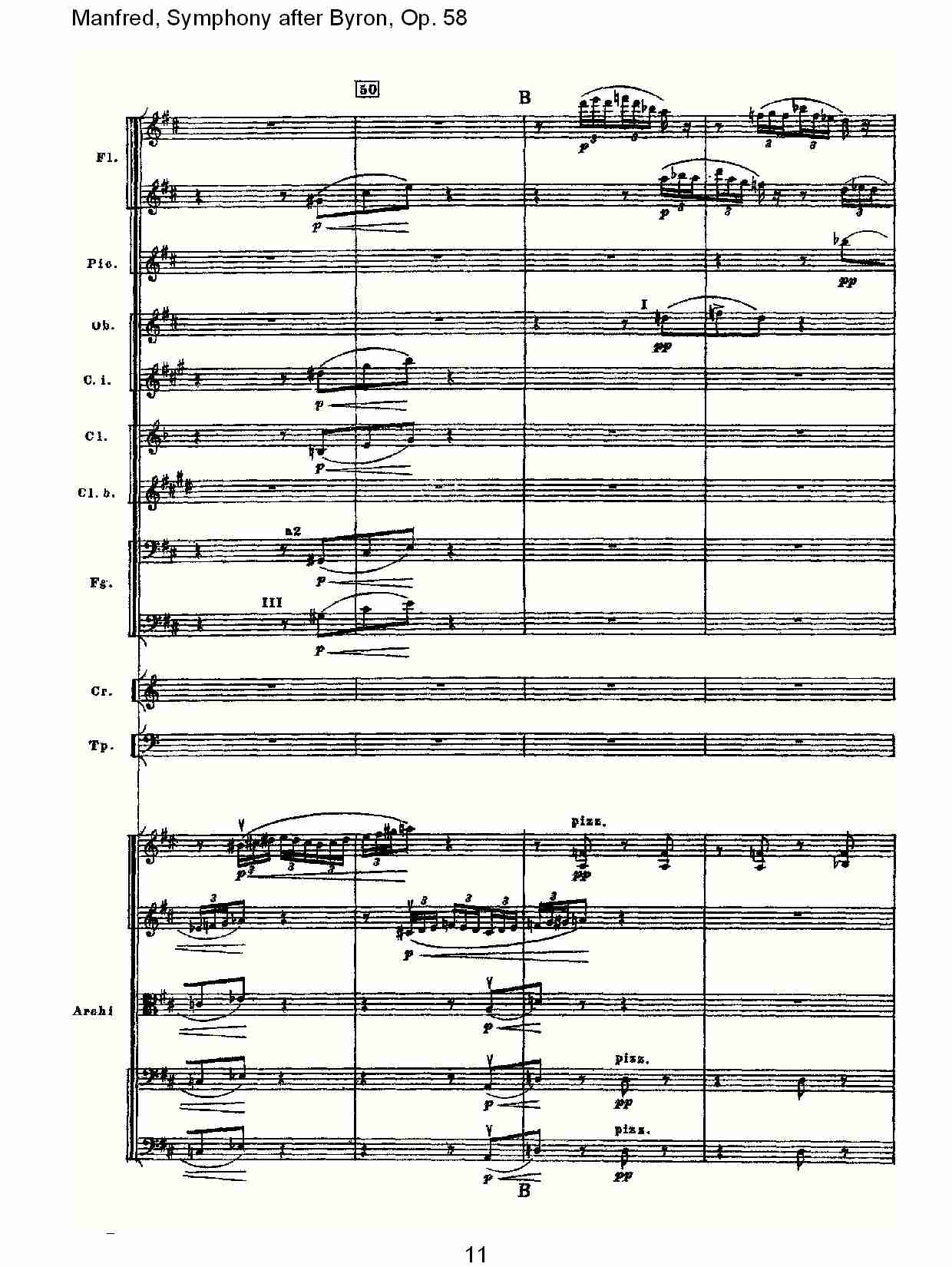 Manfred, Symphony after Byron, Op.58第二乐章（三）总谱（图1）