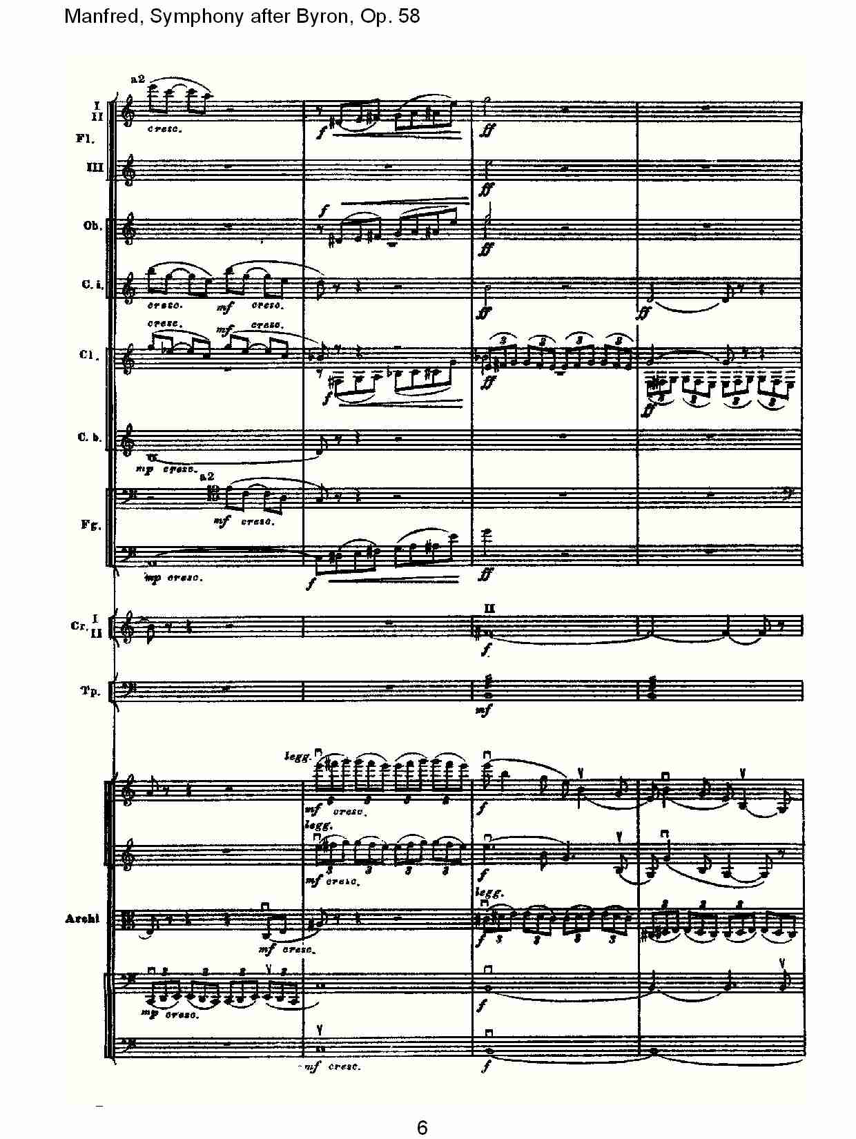 Manfred, Symphony after Byron, Op.58第一乐章（二）总谱（图1）