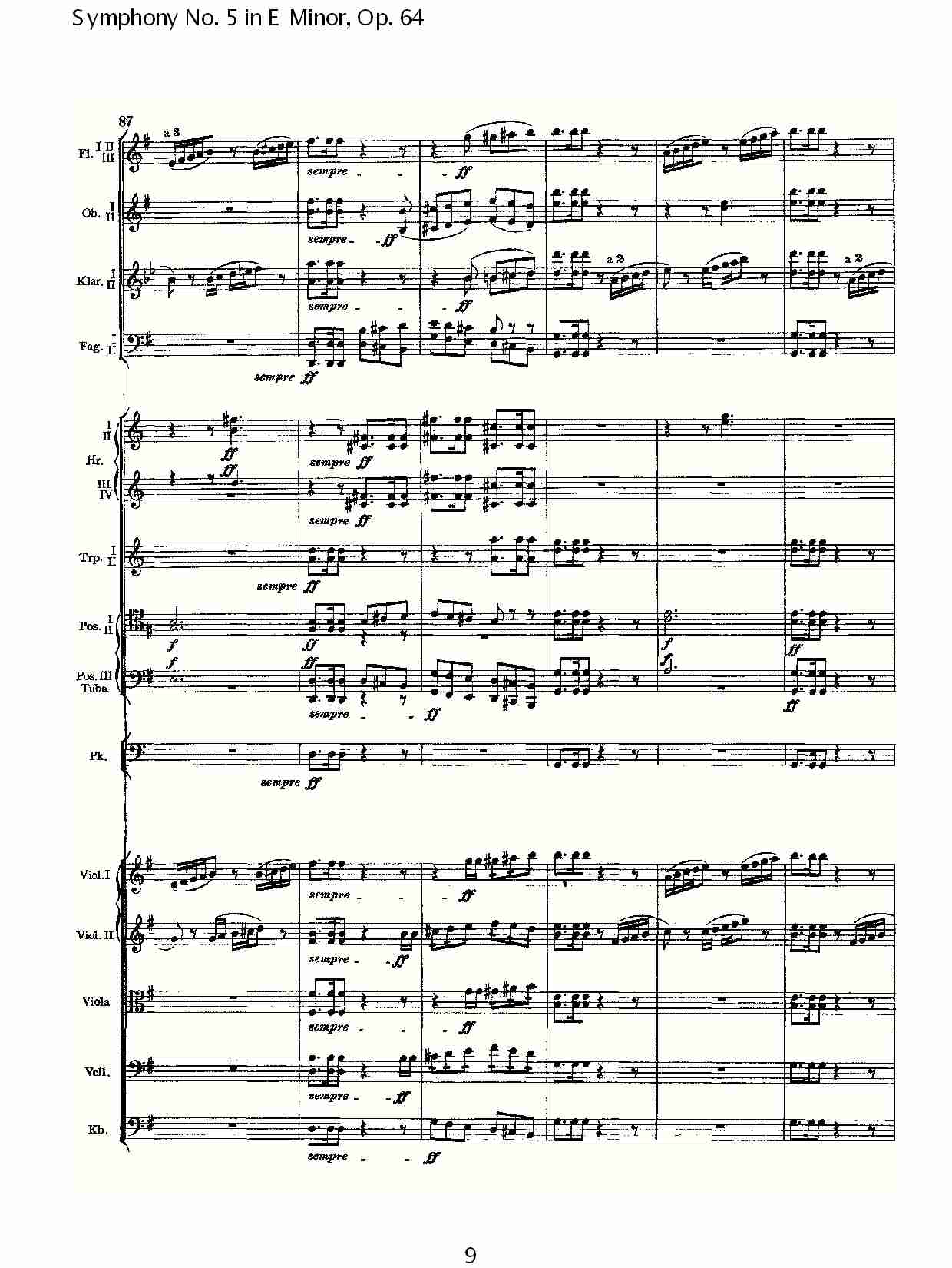 E小调第五交响曲,  Op.64第一乐章（二）总谱（图4）