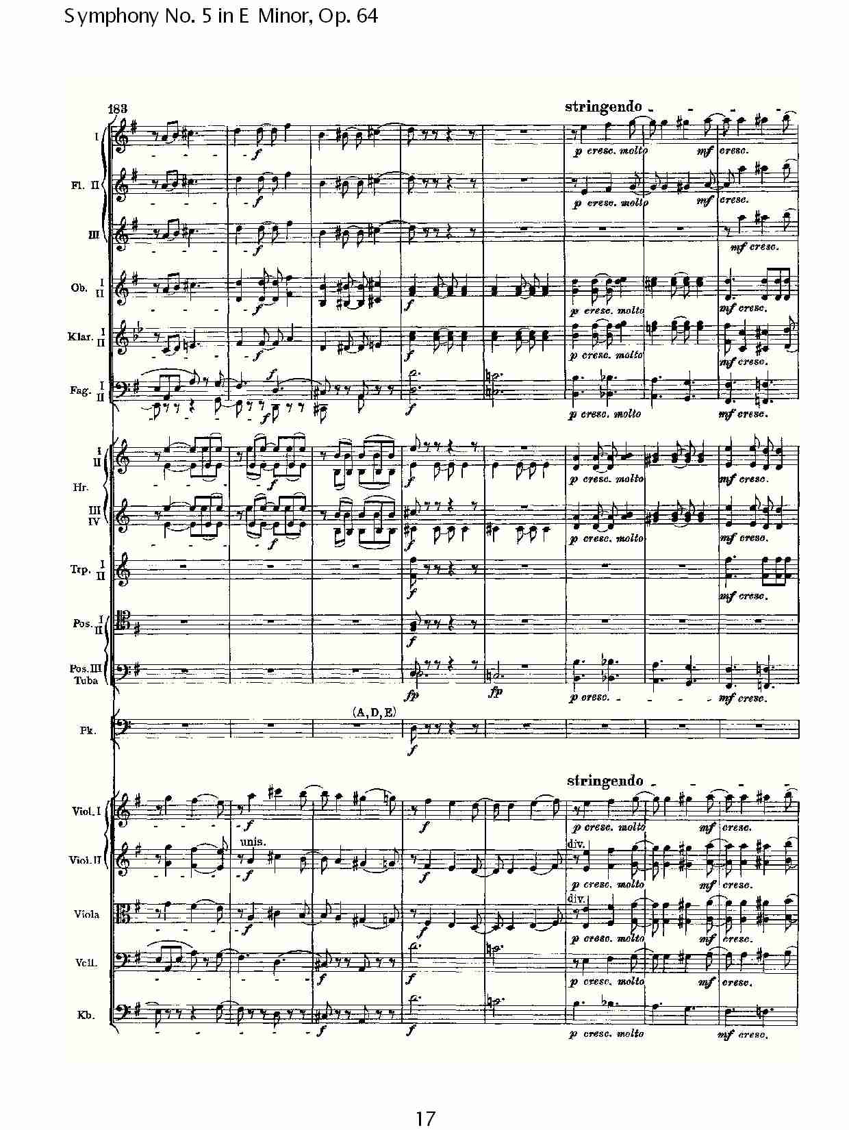 E小调第五交响曲,  Op.64第一乐章（四）总谱（图2）