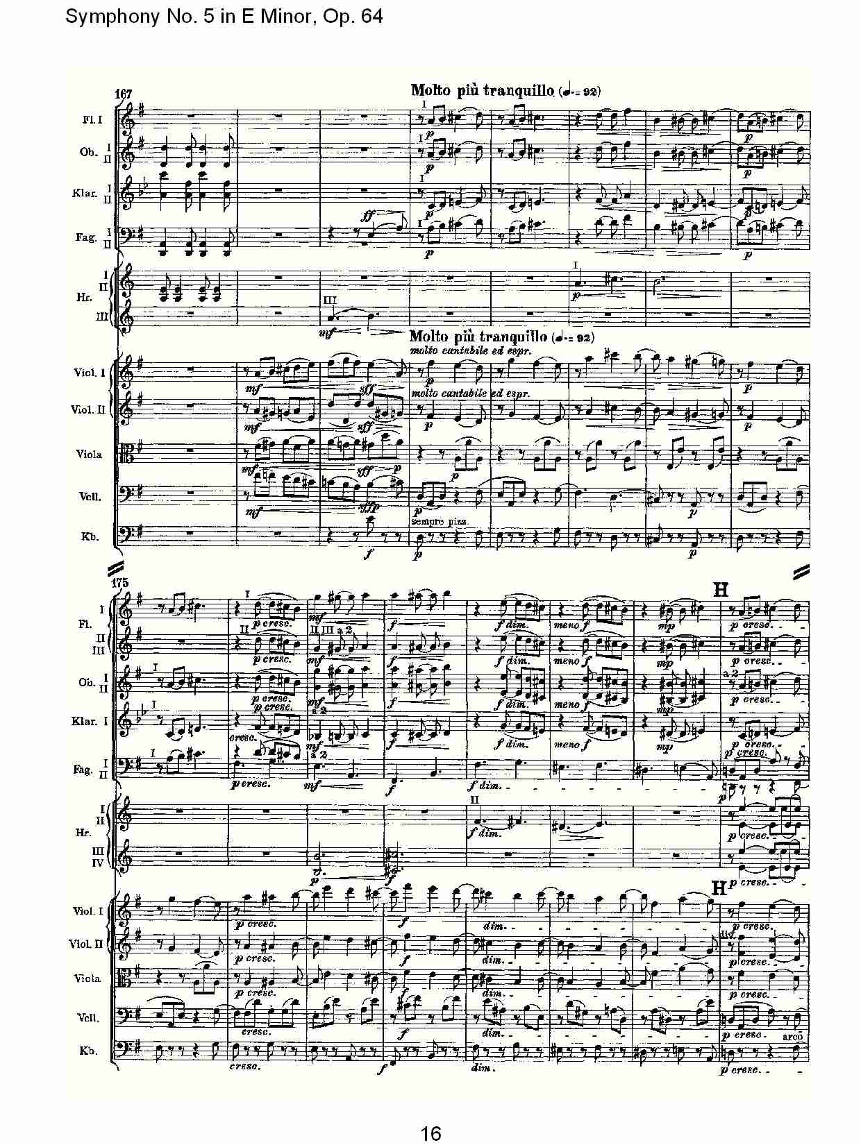 E小调第五交响曲,  Op.64第一乐章（四）总谱（图1）
