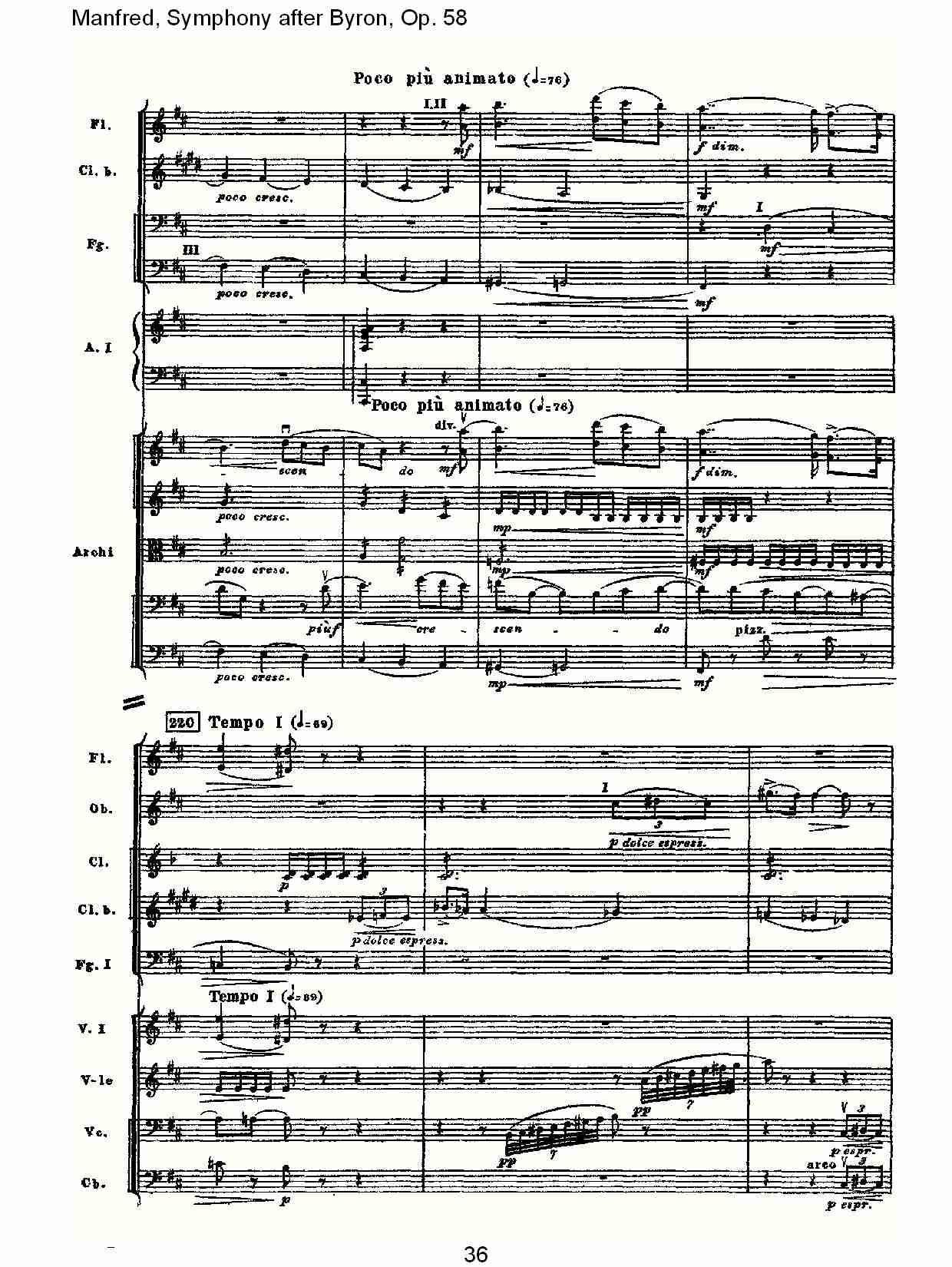 Manfred, Symphony after Byron, Op.58第一乐章（八）总谱（图1）