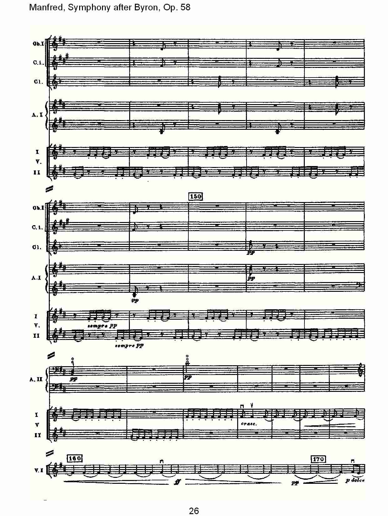Manfred, Symphony after Byron, Op.58第二乐章（六）总谱（图1）