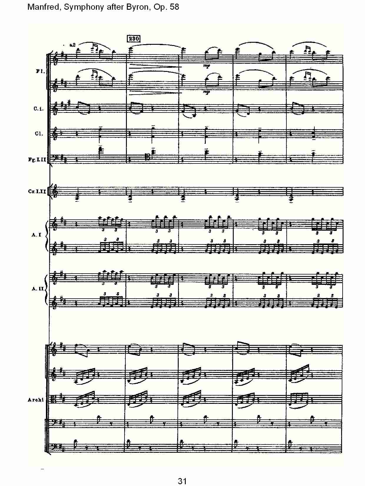 Manfred, Symphony after Byron, Op.58第二乐章（七）总谱（图1）