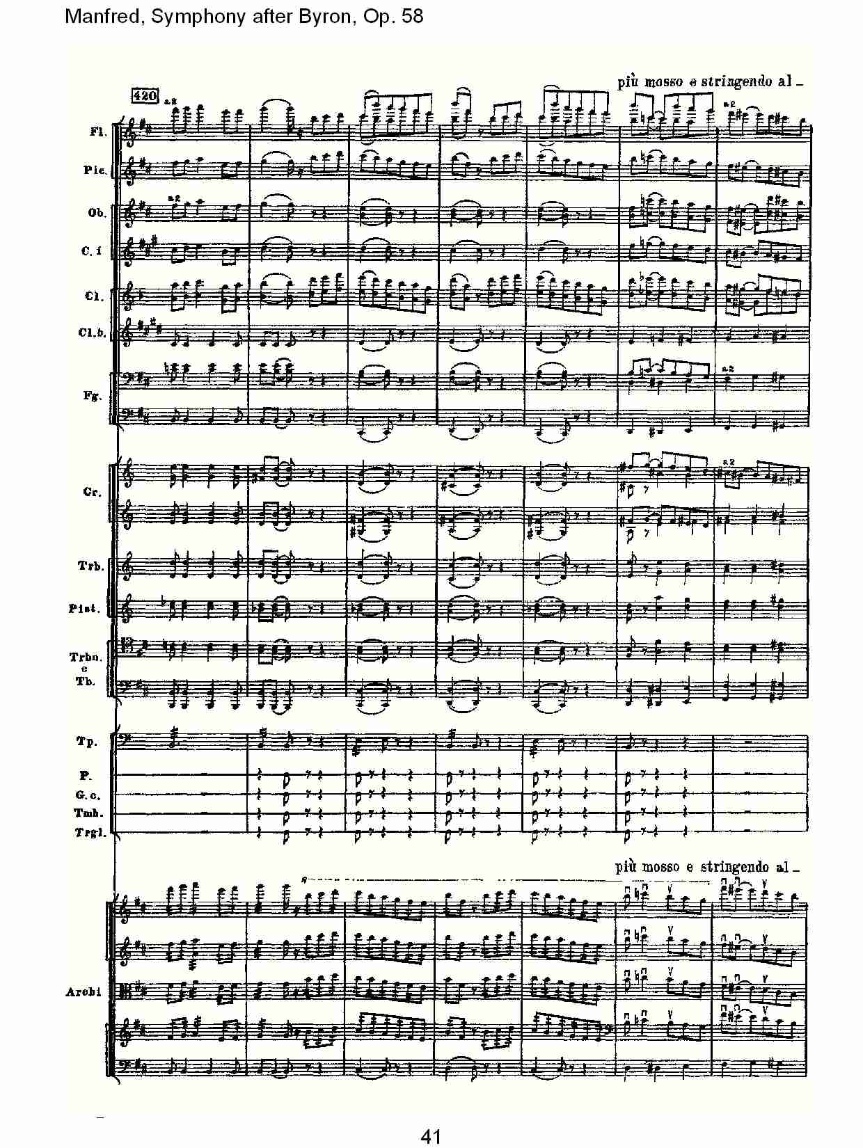 Manfred, Symphony after Byron, Op.58第四乐章第二部（九）总谱（图1）