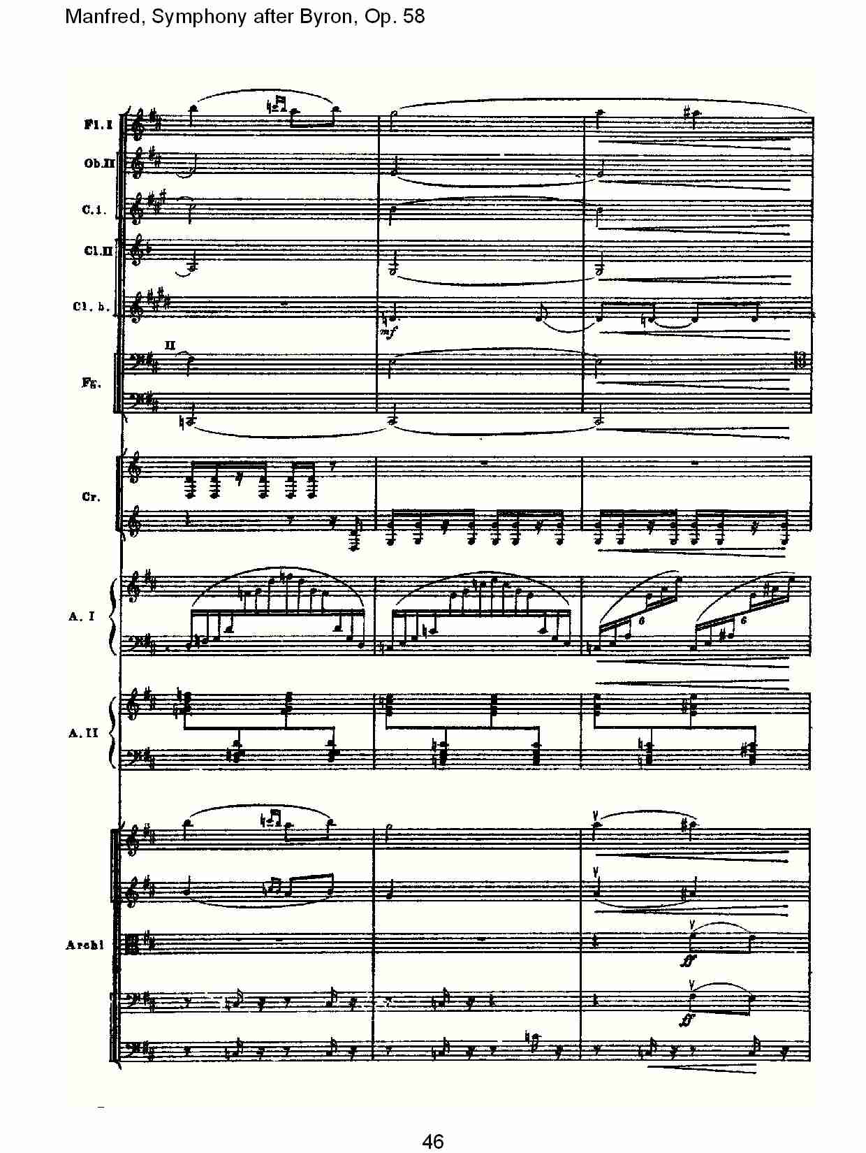 Manfred, Symphony after Byron, Op.58第二乐章（十）总谱（图1）