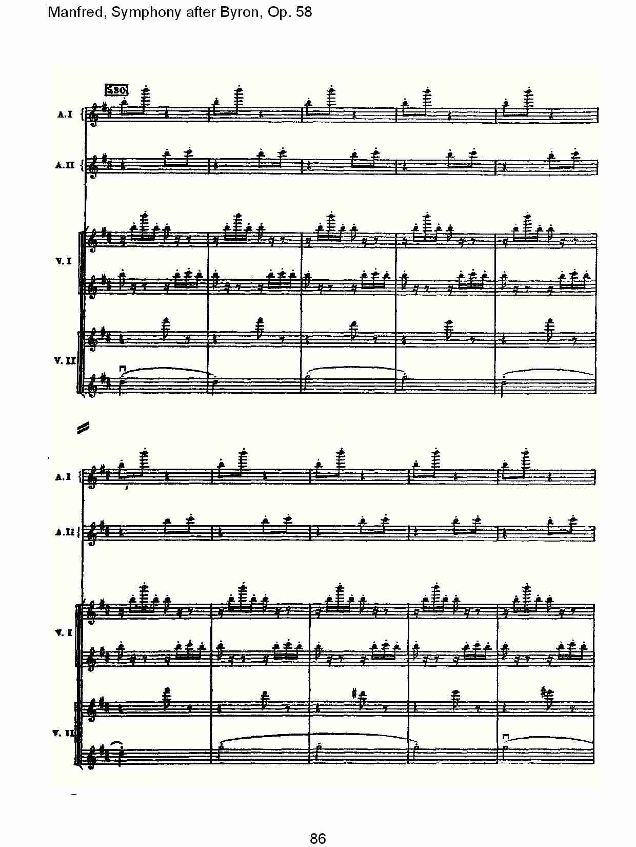 Manfred, Symphony after Byron, Op.58第二乐章（十八）总谱（图1）