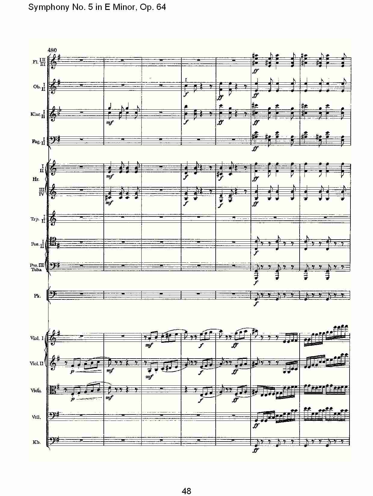 E小调第五交响曲,  Op.64第一乐章（十）总谱（图3）