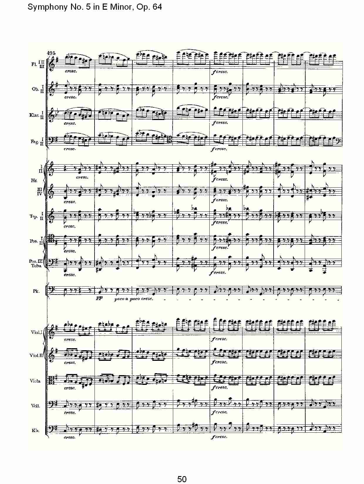 E小调第五交响曲,  Op.64第一乐章（十）总谱（图5）