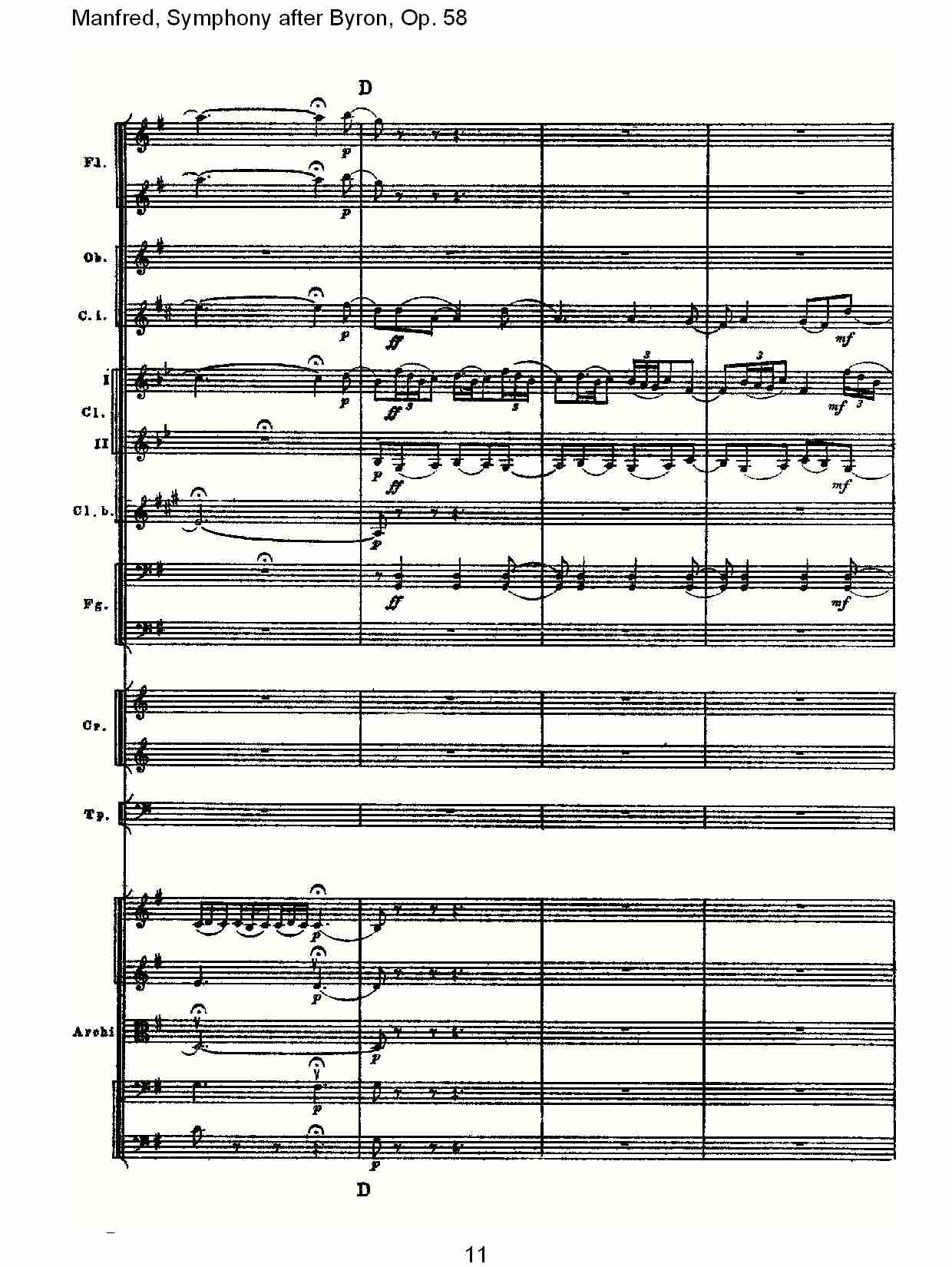 Manfred, Symphony after Byron, Op.58第三乐章（三）总谱（图1）