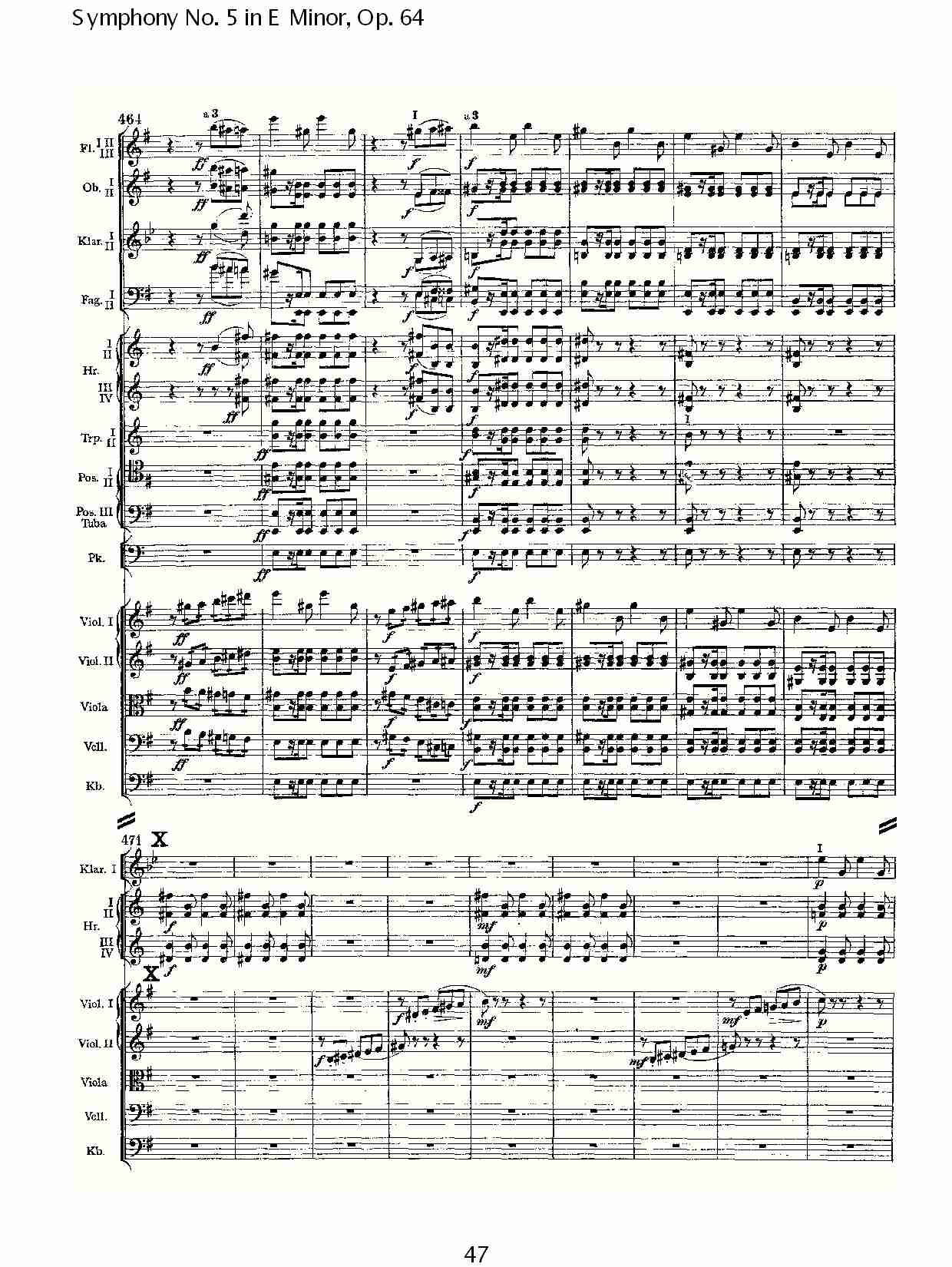 E小调第五交响曲,  Op.64第一乐章（十）总谱（图2）