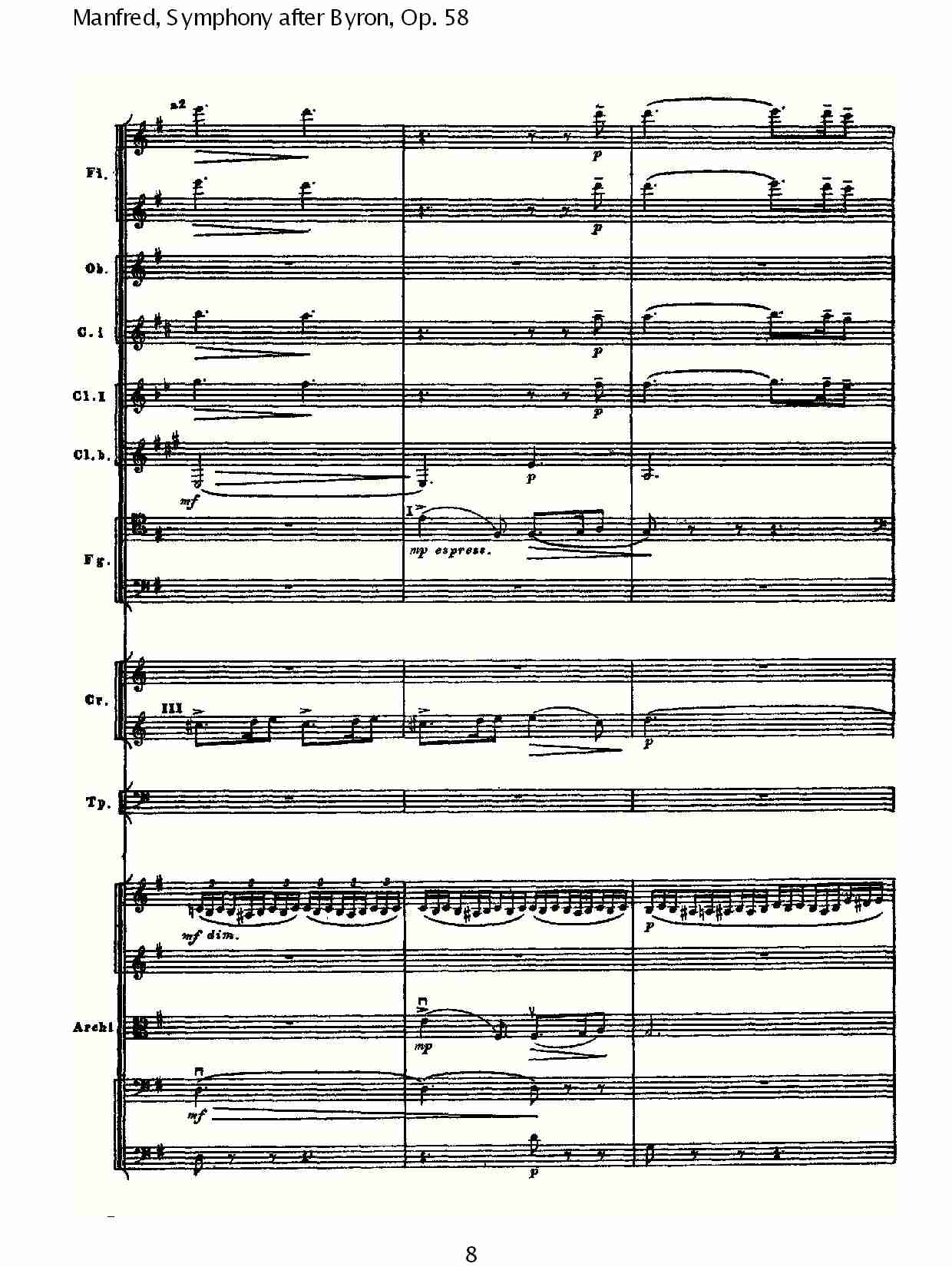 Manfred, Symphony after Byron, Op.58第三乐章（二）总谱（图3）