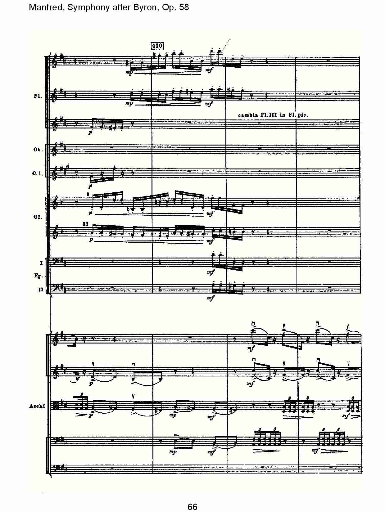 Manfred, Symphony after Byron, Op.58第二乐章（十四）总谱（图1）