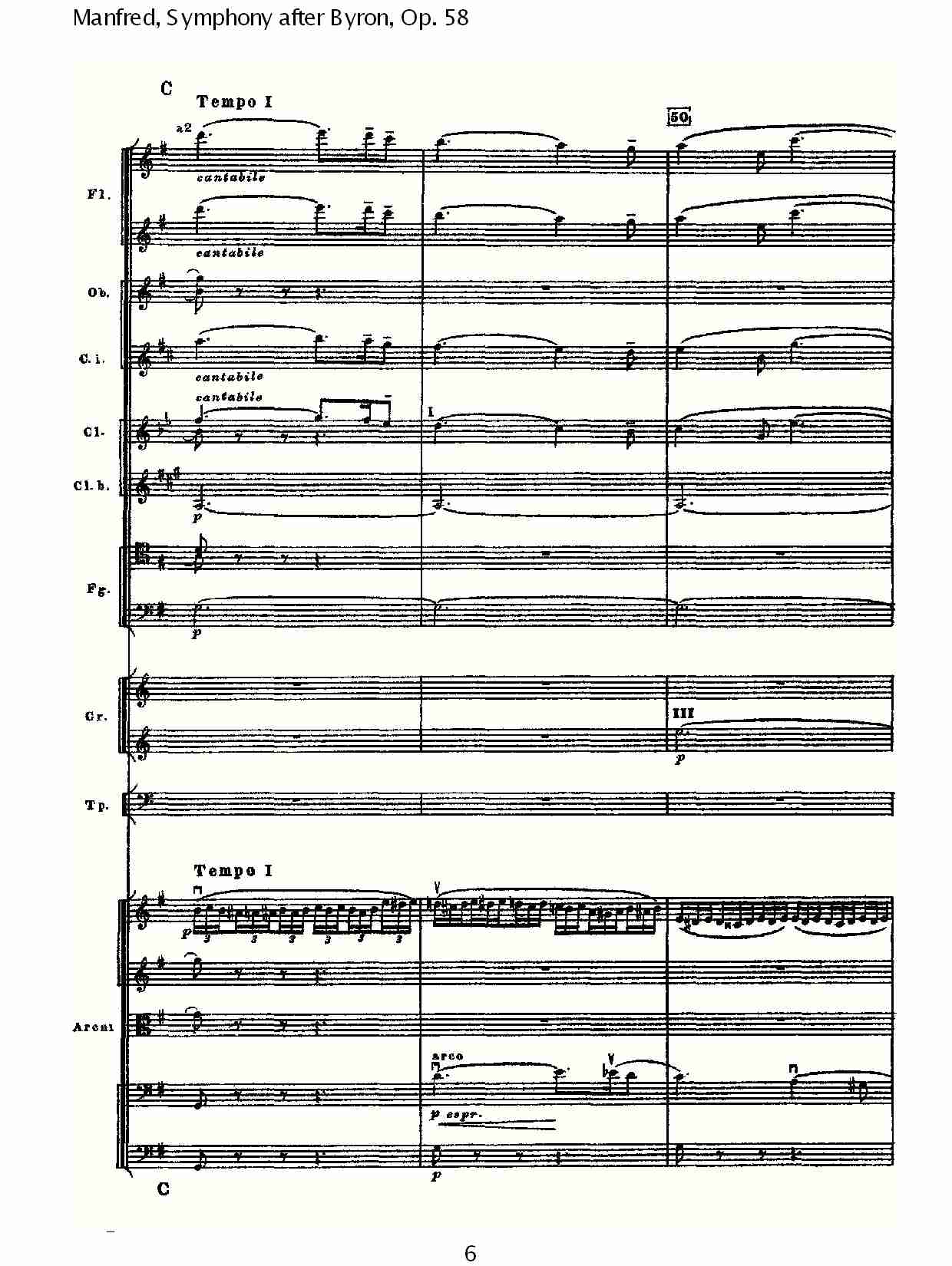 Manfred, Symphony after Byron, Op.58第三乐章（二）总谱（图1）