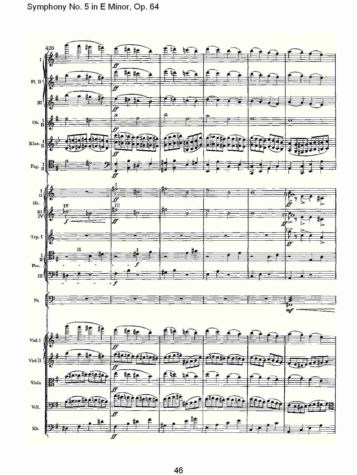 E小调第五交响曲,  Op.64第四乐章（十）总谱（图1）