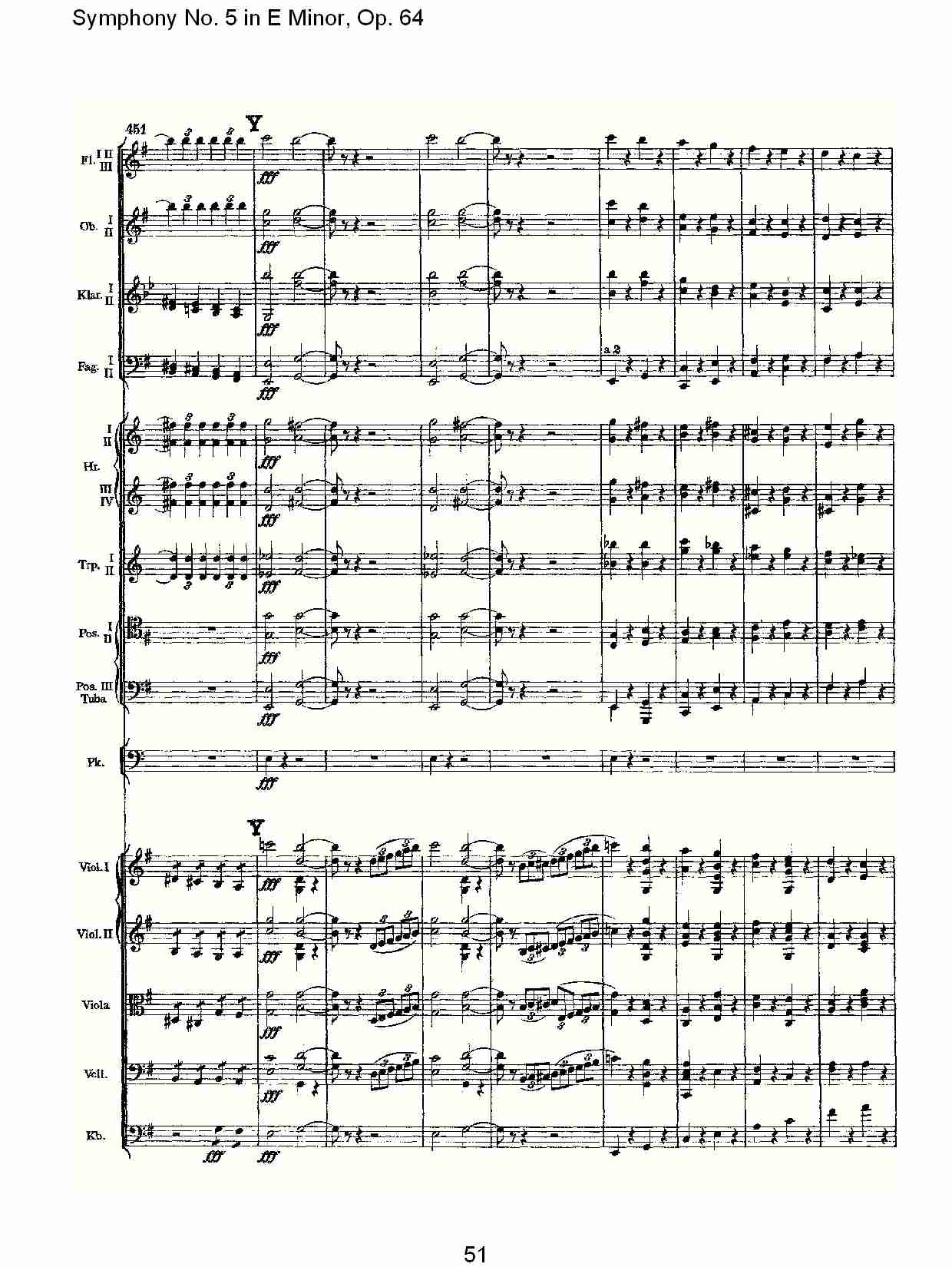 E小调第五交响曲,  Op.64第四乐章（十一）总谱（图1）