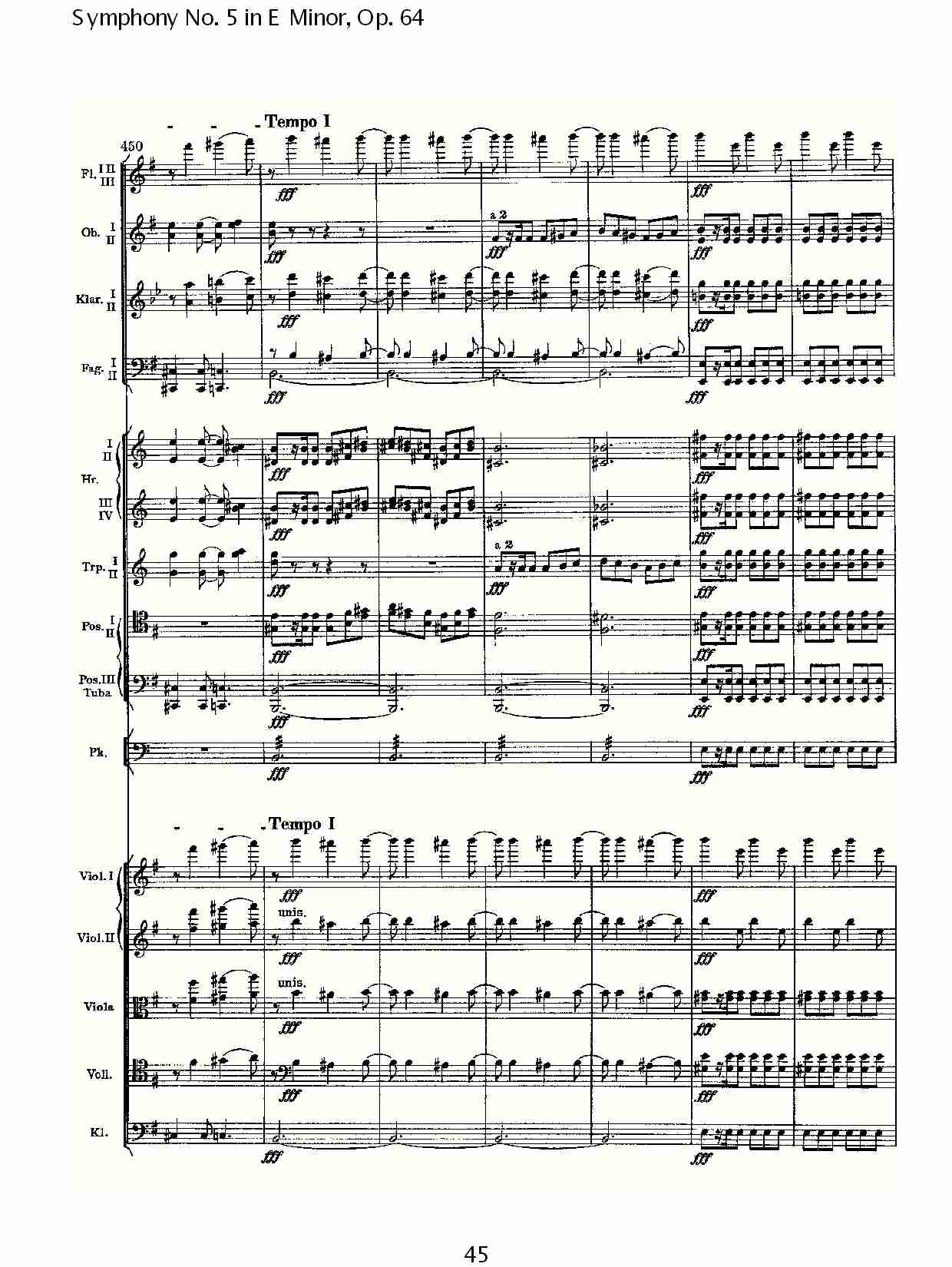 E小调第五交响曲,  Op.64第一乐章（九）总谱（图5）