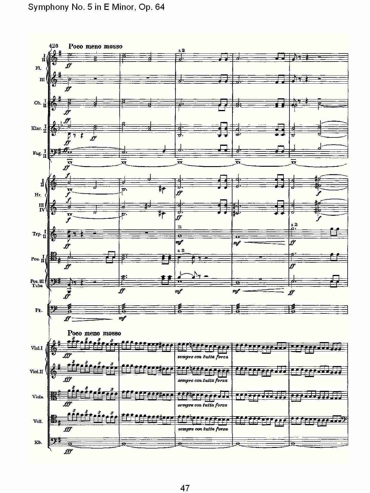 E小调第五交响曲,  Op.64第四乐章（十）总谱（图2）