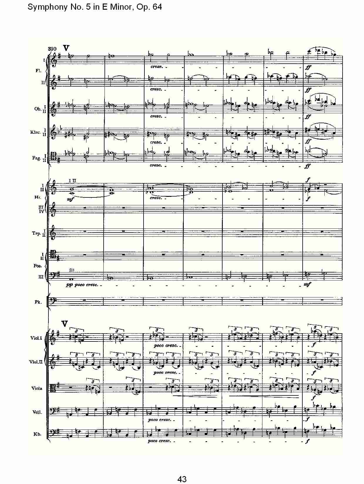 E小调第五交响曲,  Op.64第四乐章（九）总谱（图3）