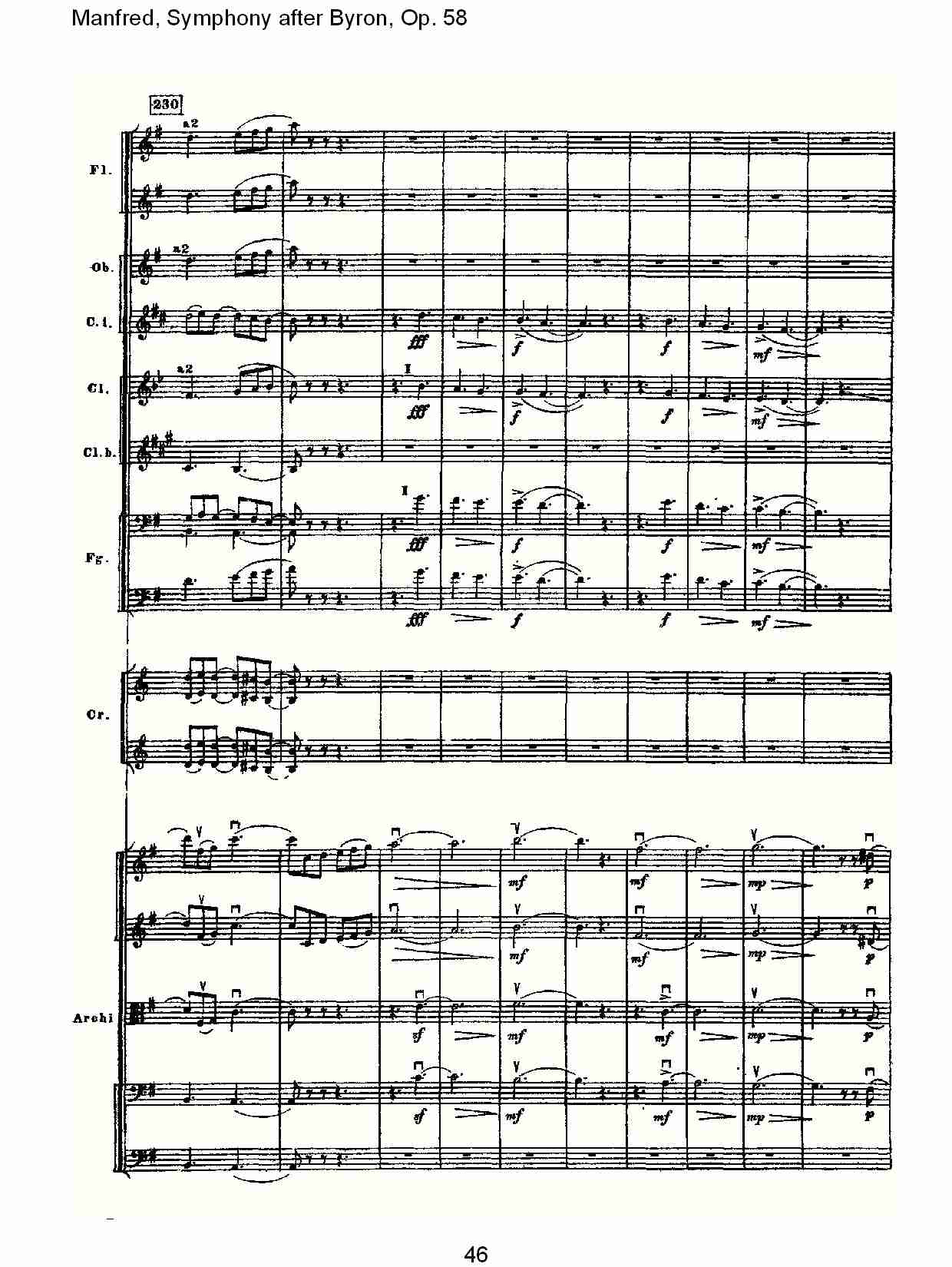 Manfred, Symphony after Byron, Op.58第三乐章（十）总谱（图1）