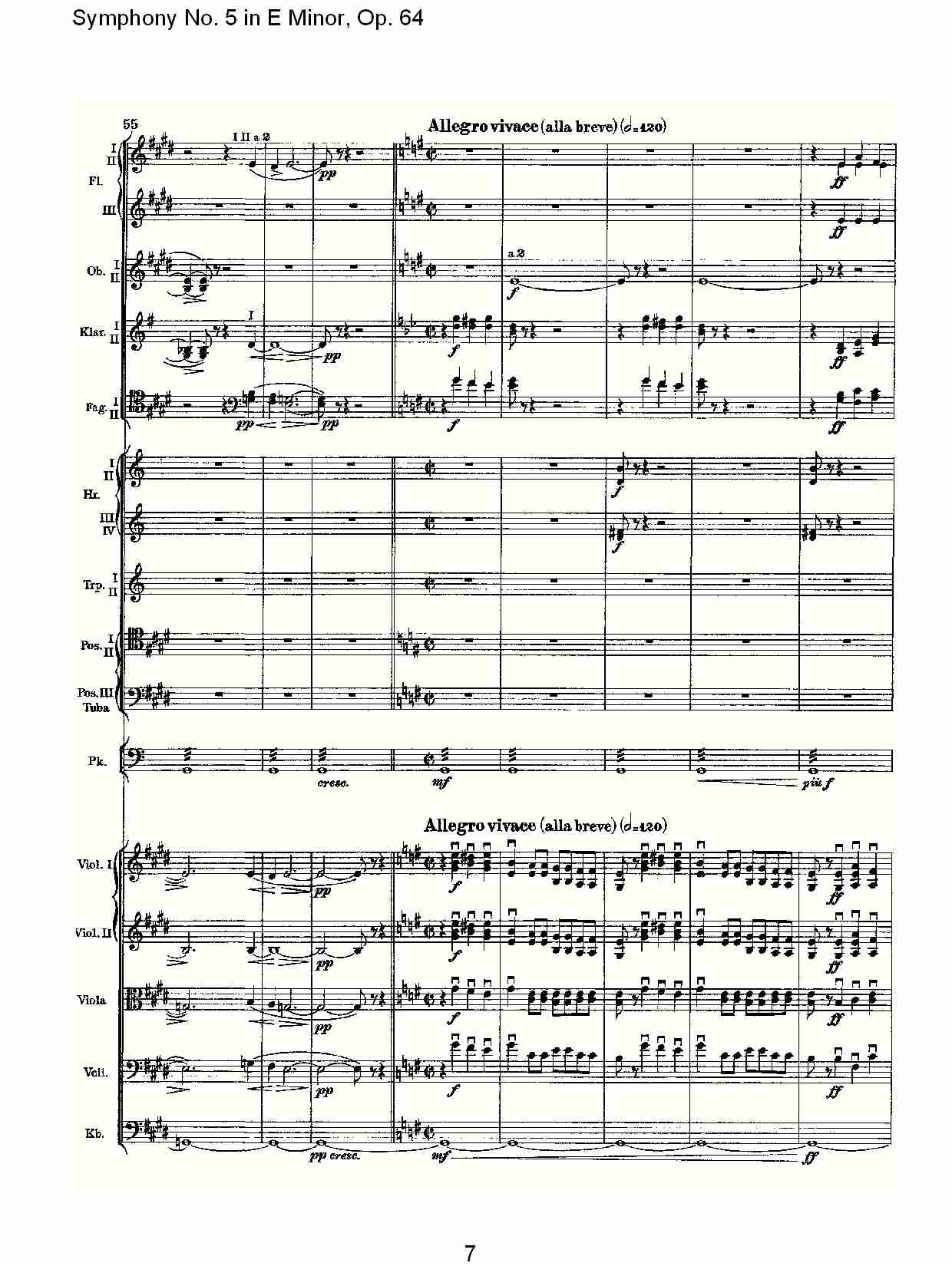 E小调第五交响曲,  Op.64第四乐章（二）总谱（图2）