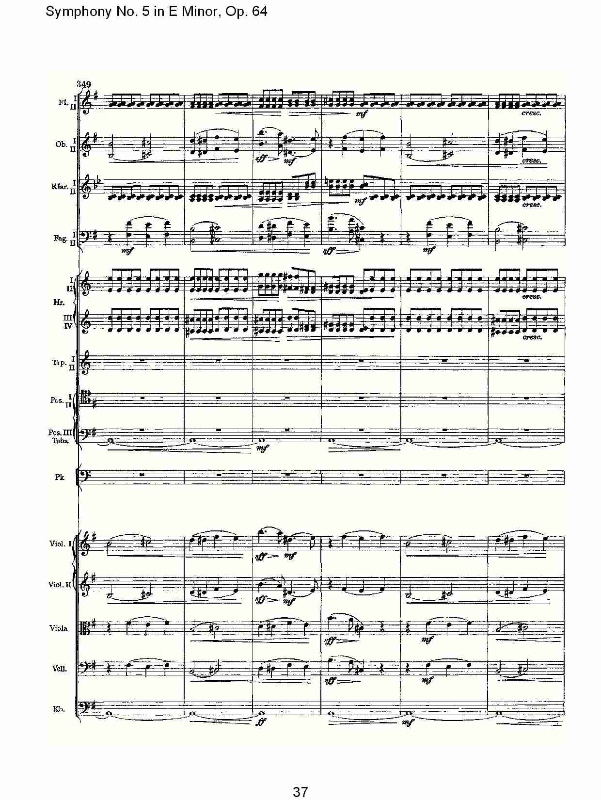 E小调第五交响曲,  Op.64第四乐章（八）总谱（图2）