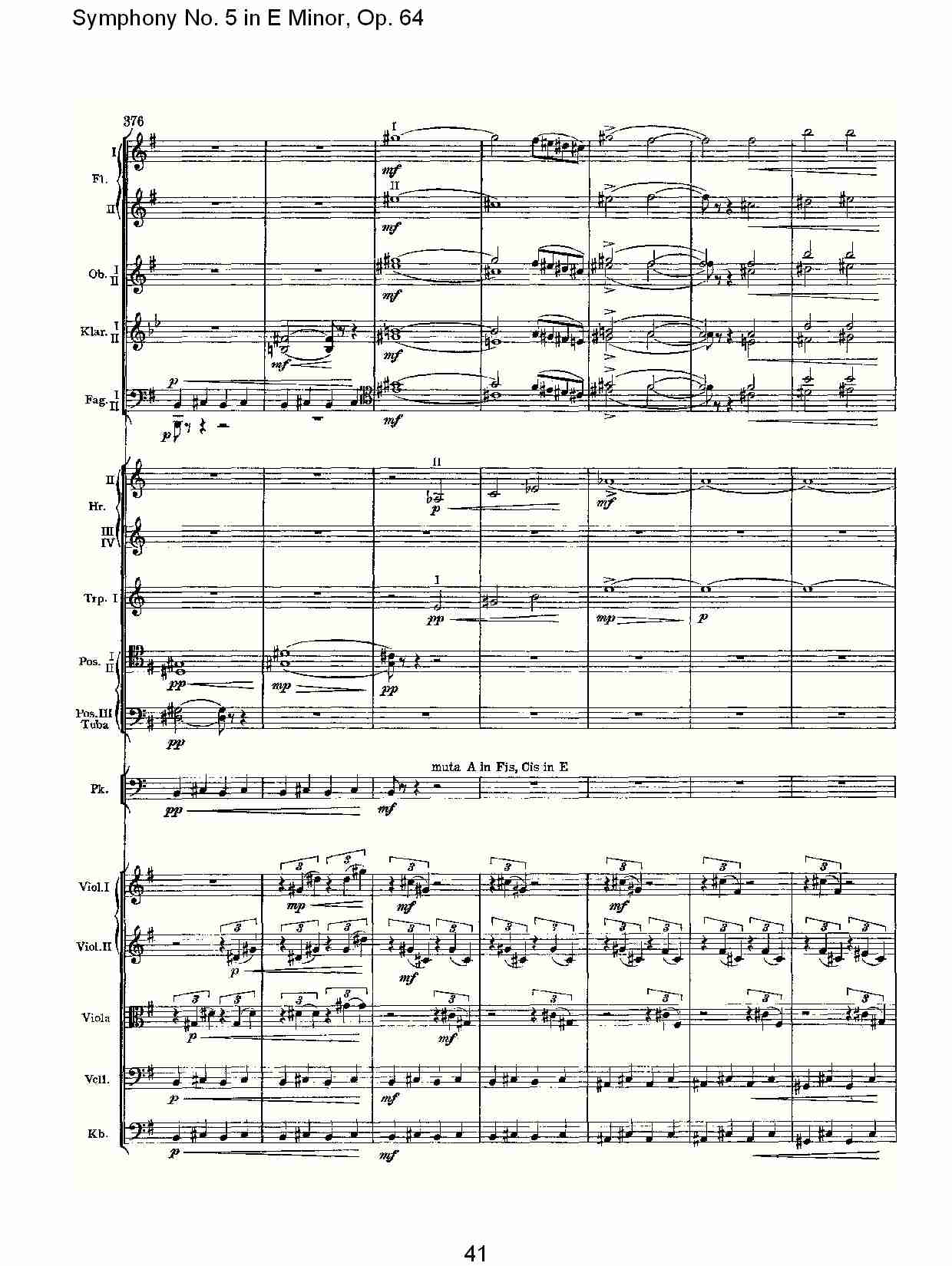 E小调第五交响曲,  Op.64第四乐章（九）总谱（图1）