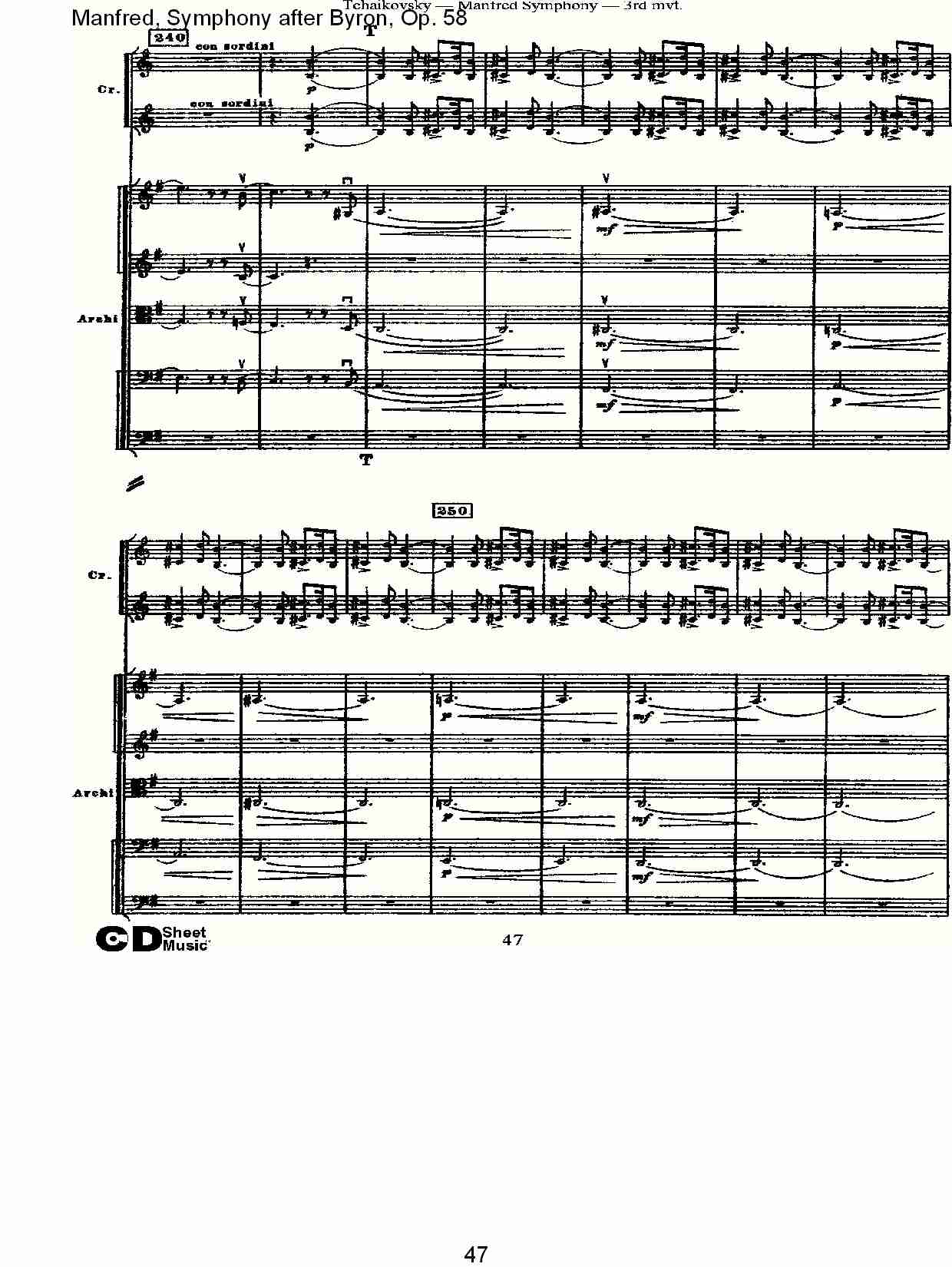Manfred, Symphony after Byron, Op.58第三乐章（十）总谱（图2）