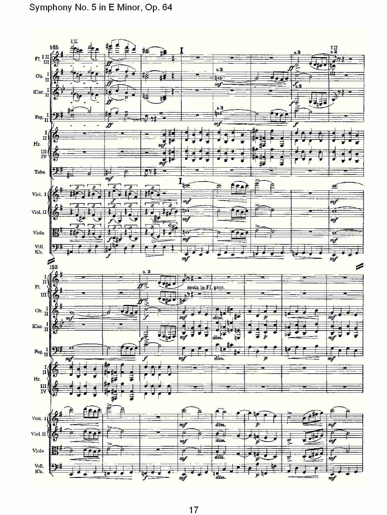 E小调第五交响曲,  Op.64第四乐章（四）总谱（图2）