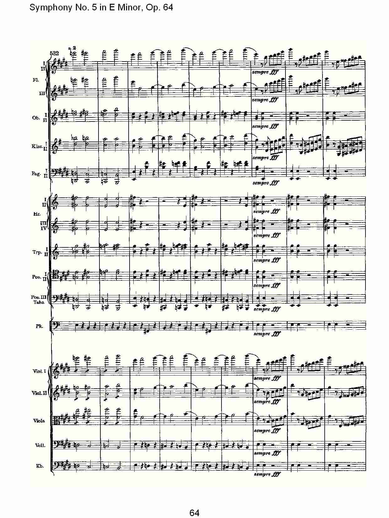 E小调第五交响曲,  Op.64第四乐章（十三）总谱（图4）