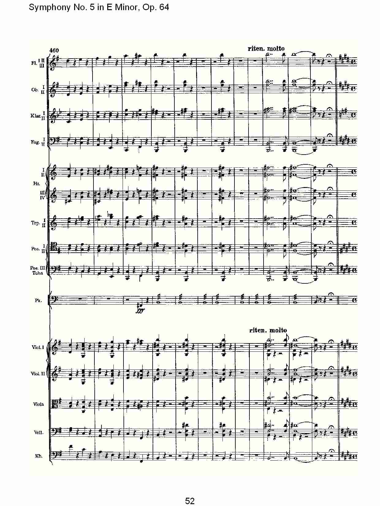 E小调第五交响曲,  Op.64第四乐章（十一）总谱（图2）