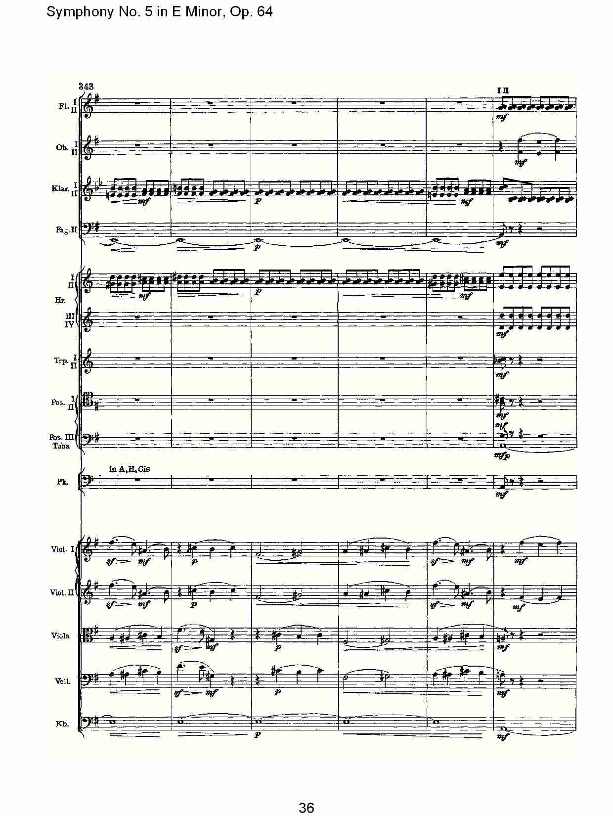 E小调第五交响曲,  Op.64第四乐章（八）总谱（图1）
