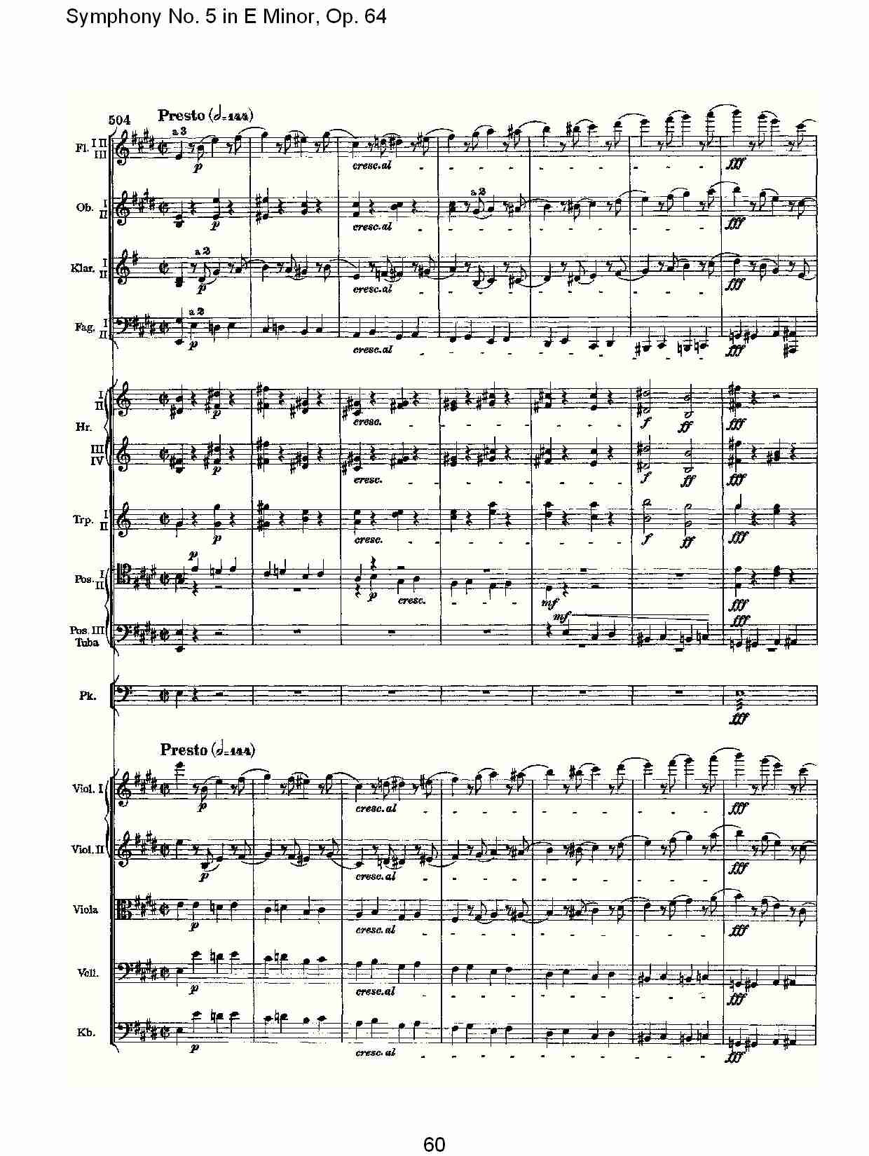 E小调第五交响曲,  Op.64第四乐章（十二）总谱（图5）