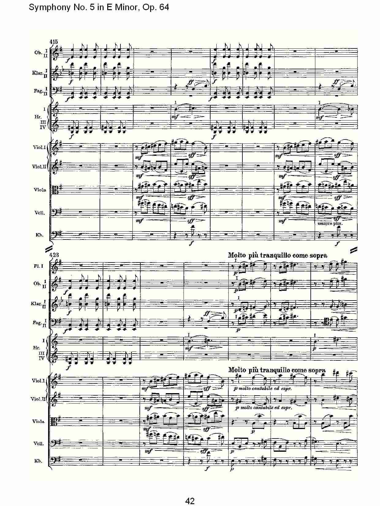 E小调第五交响曲,  Op.64第一乐章（九）总谱（图2）