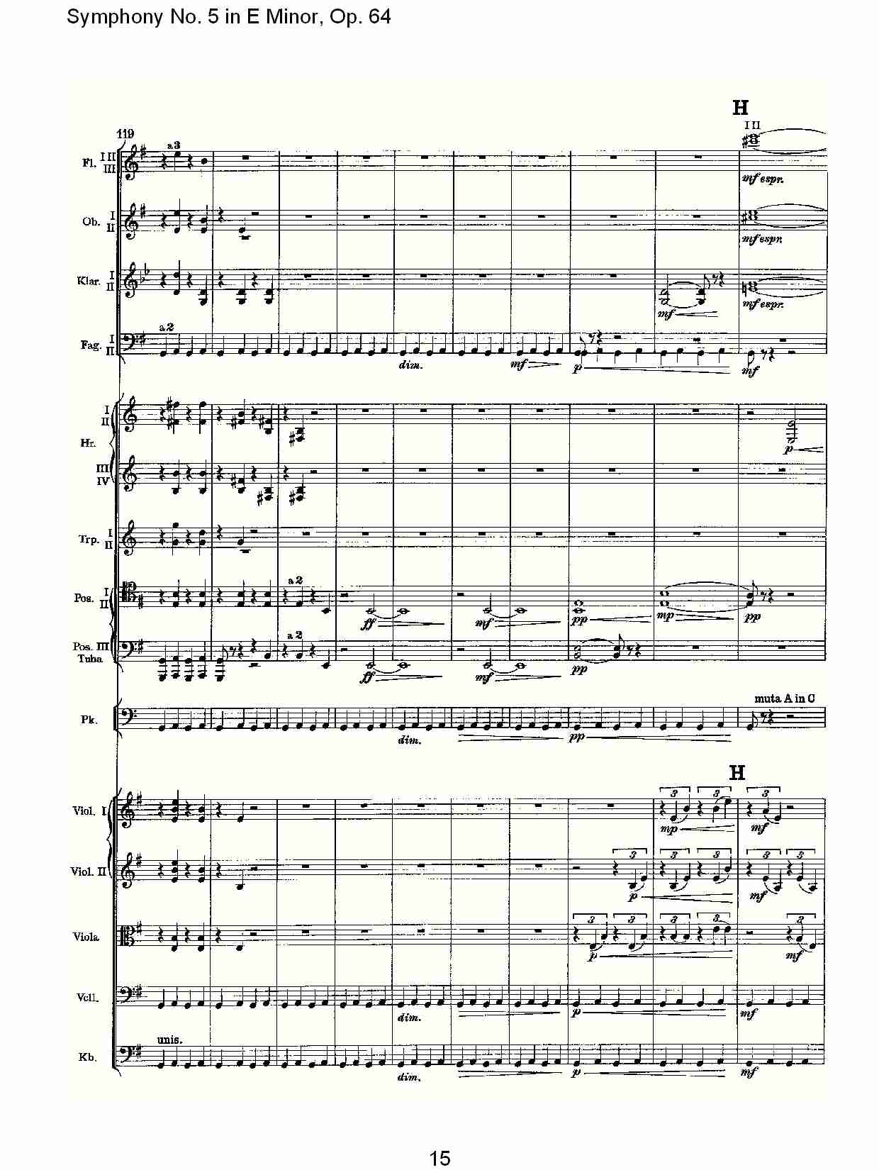 E小调第五交响曲,  Op.64第四乐章（三）总谱（图5）
