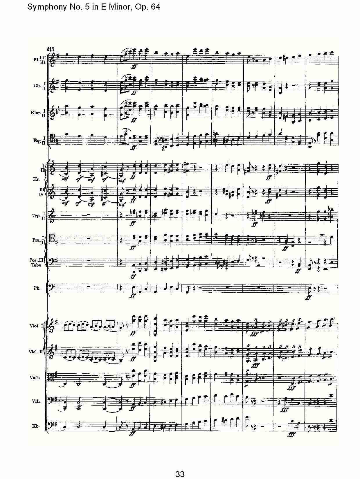 E小调第五交响曲,  Op.64第四乐章（七）总谱（图3）