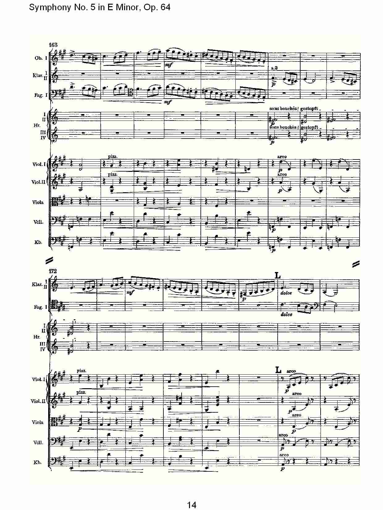 E小调第五交响曲,  Op.64第三乐章（三）总谱（图4）