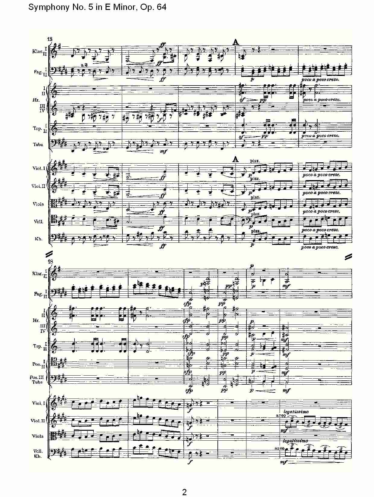 E小调第五交响曲,  Op.64第四乐章（一）总谱（图2）