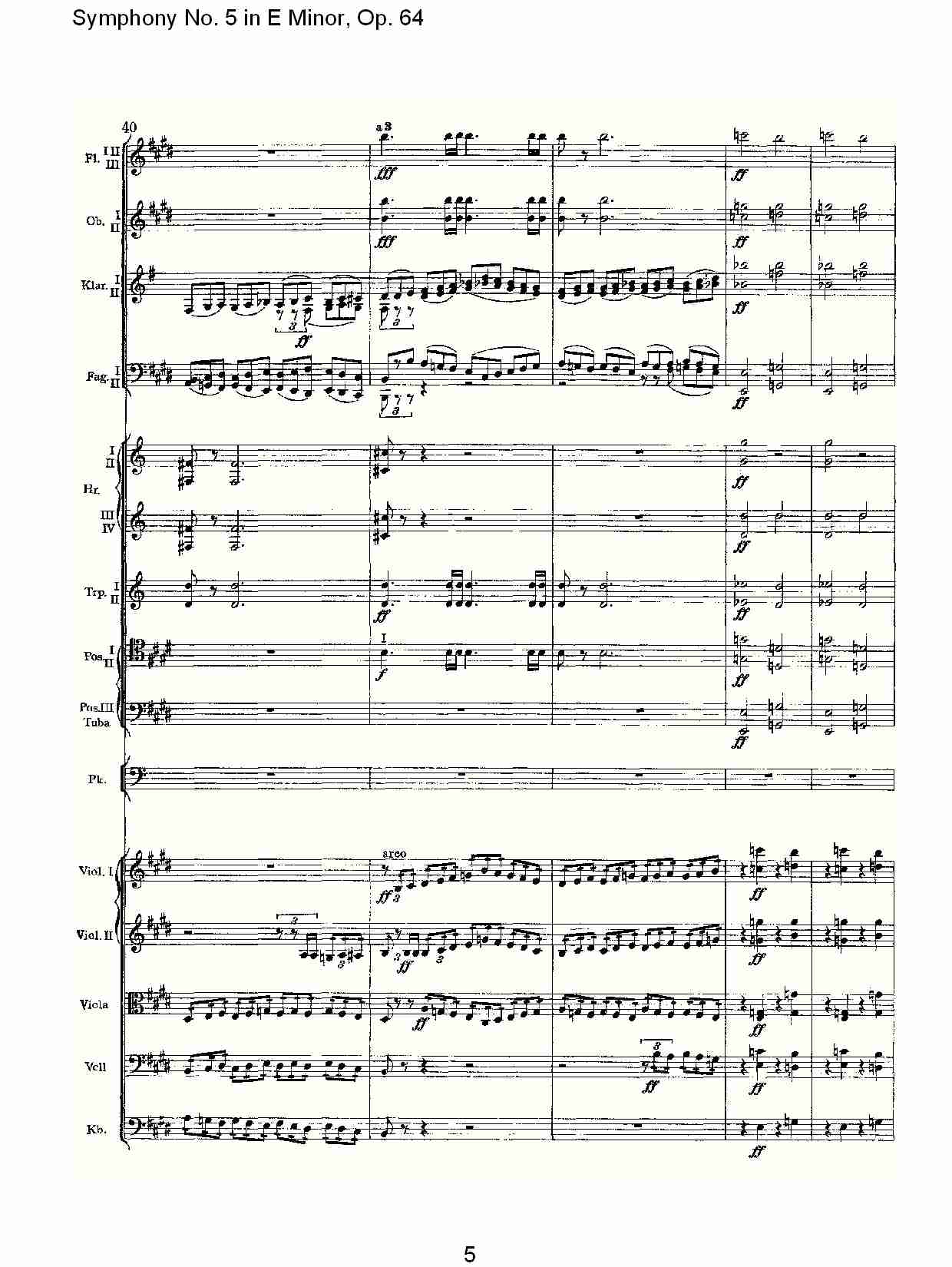 E小调第五交响曲,  Op.64第四乐章（一）总谱（图5）