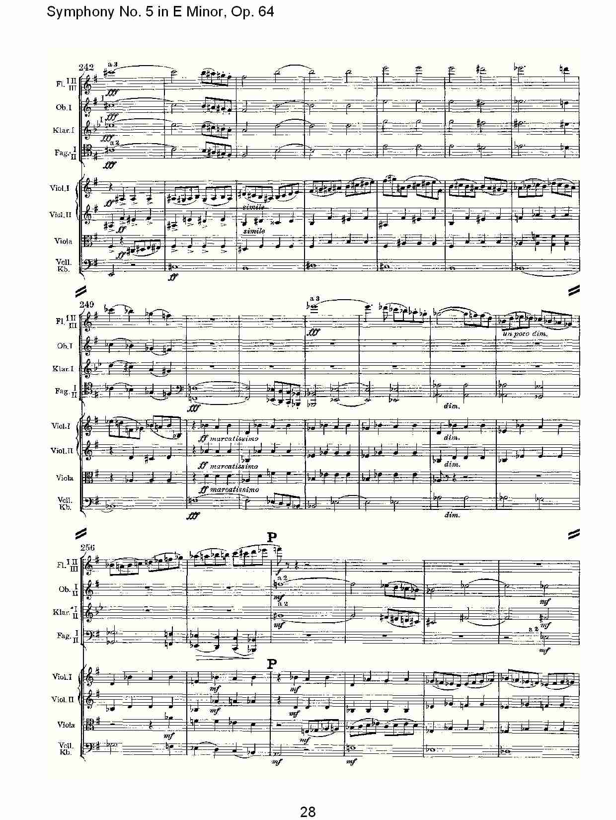 E小调第五交响曲,  Op.64第四乐章（六）总谱（图3）