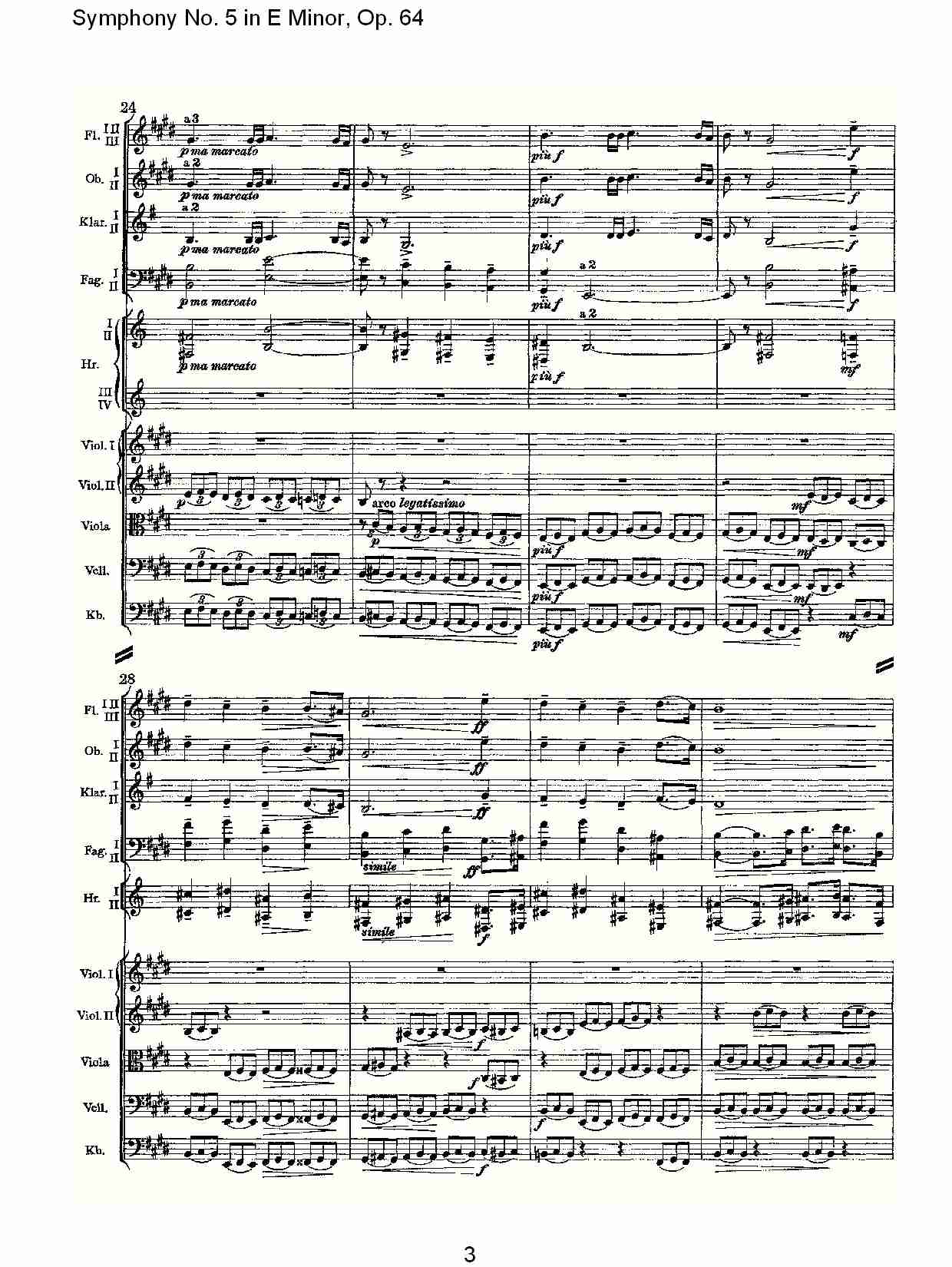 E小调第五交响曲,  Op.64第四乐章（一）总谱（图3）
