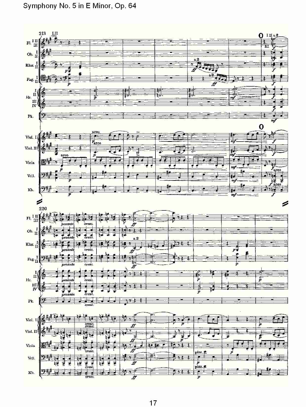 E小调第五交响曲,  Op.64第三乐章（四）总谱（图2）