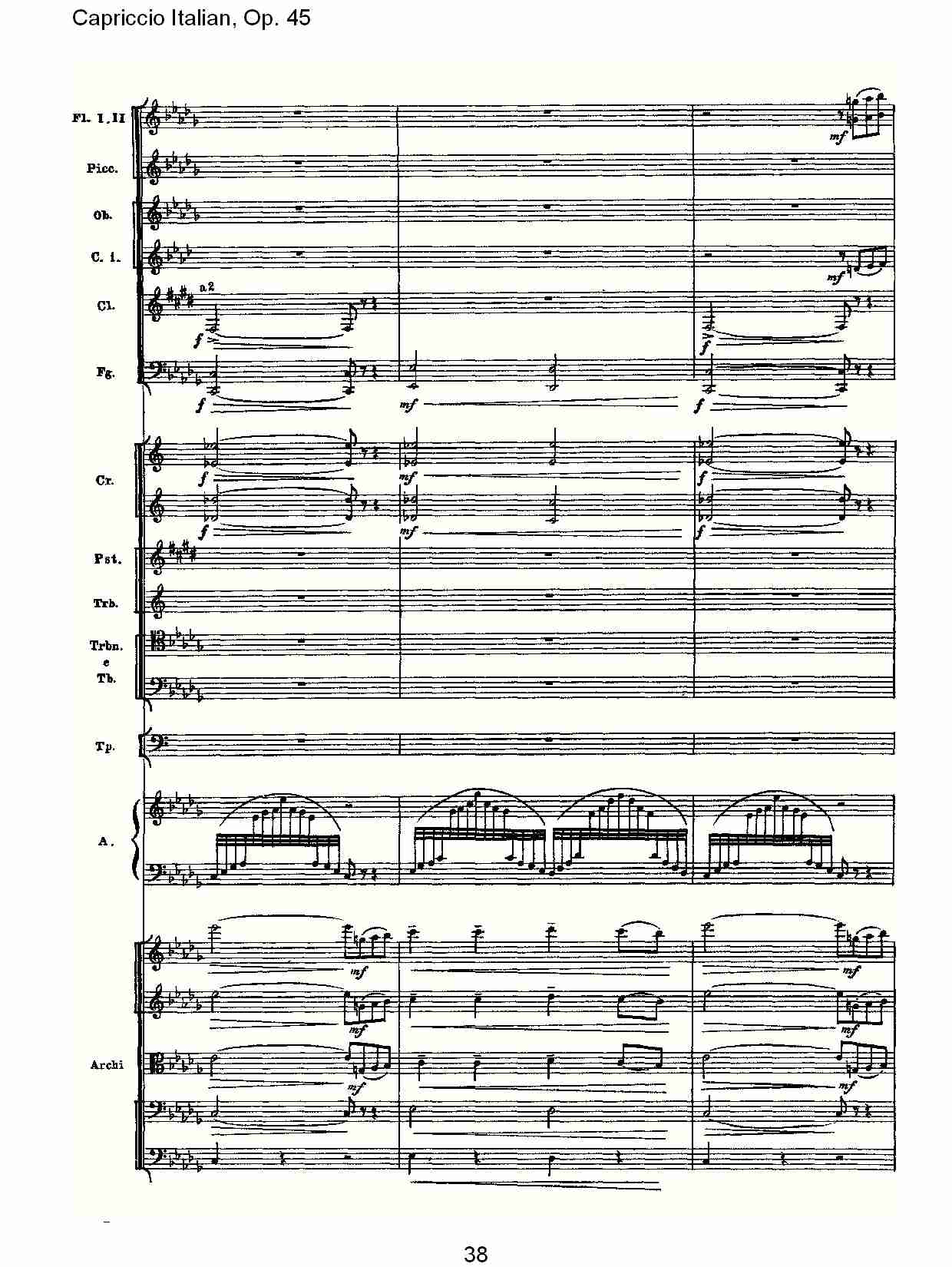 意大利幻想曲,Op.45第一部（八）总谱（图3）