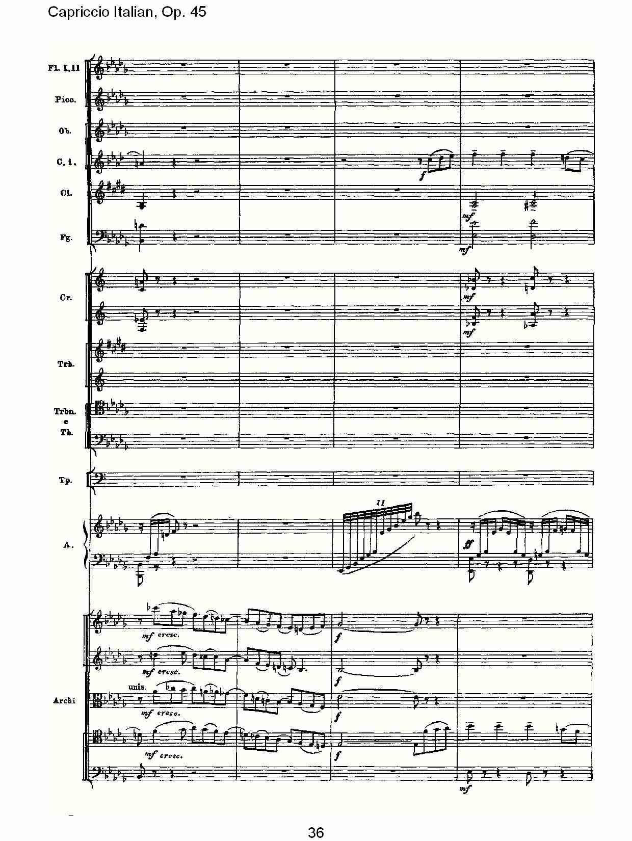 意大利幻想曲,Op.45第一部（八）总谱（图1）