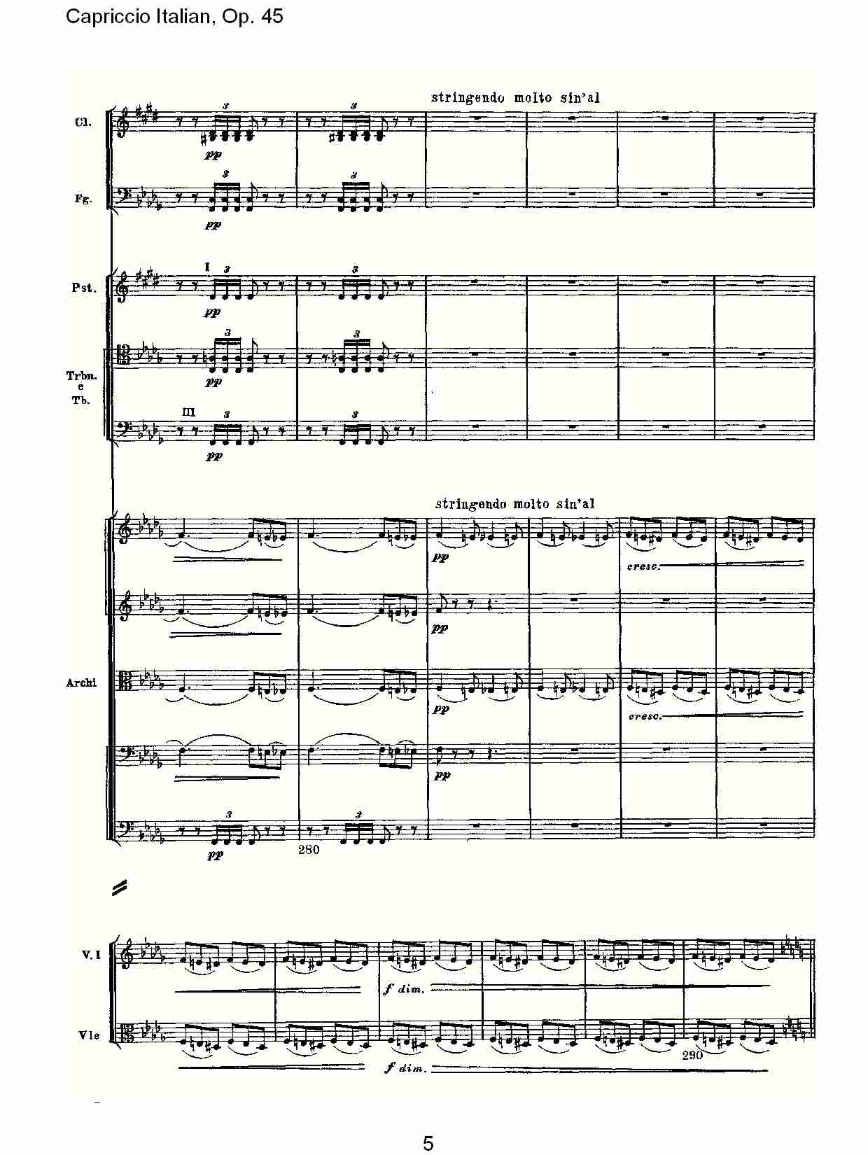 意大利幻想曲,Op.45第二部（一）总谱（图5）
