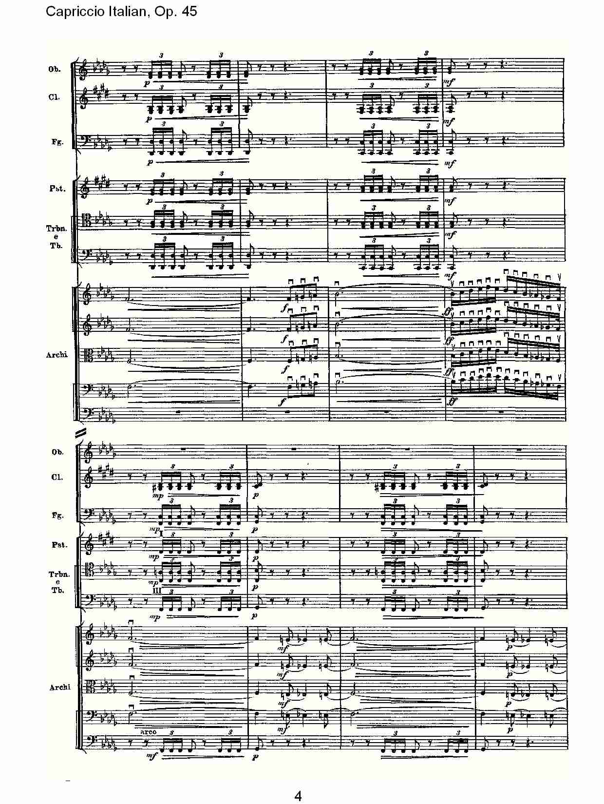 意大利幻想曲,Op.45第二部（一）总谱（图4）