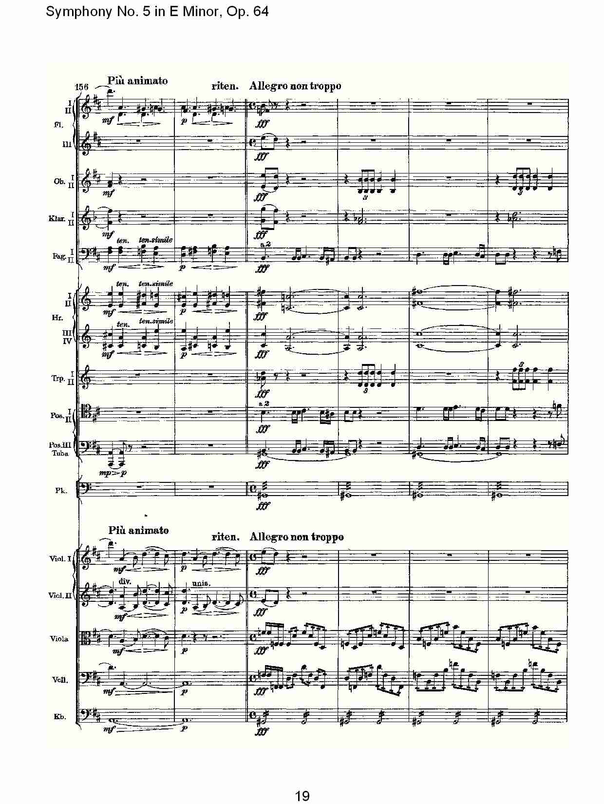E小调第五交响曲,  Op.64第二乐章（四）总谱（图4）
